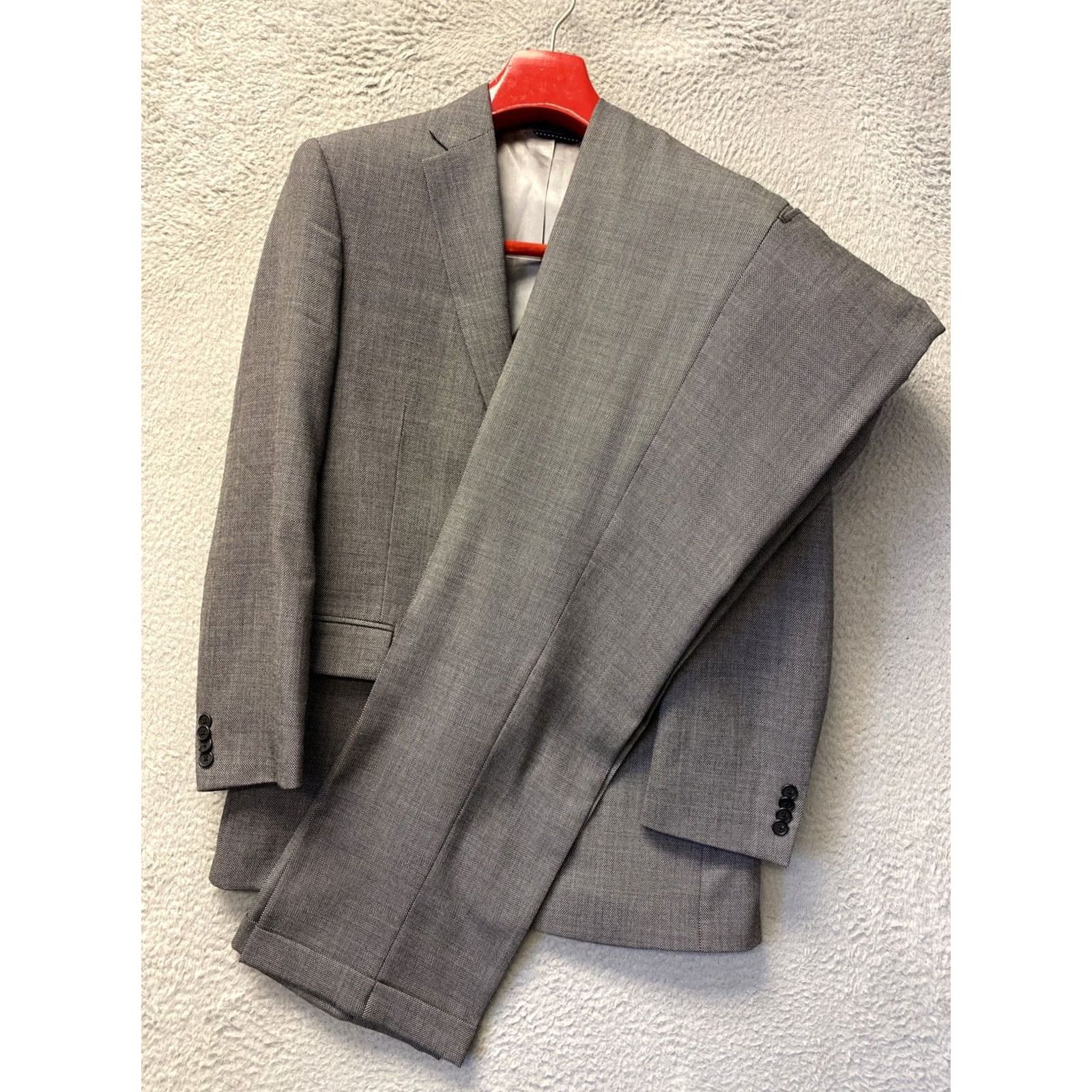 Tommy Hilfiger Tommy Hilfiger Suit 2Pc Set Mens 41R Wool Gray Pants 34x32 /0900 Size 42R - 2 Thumbnail