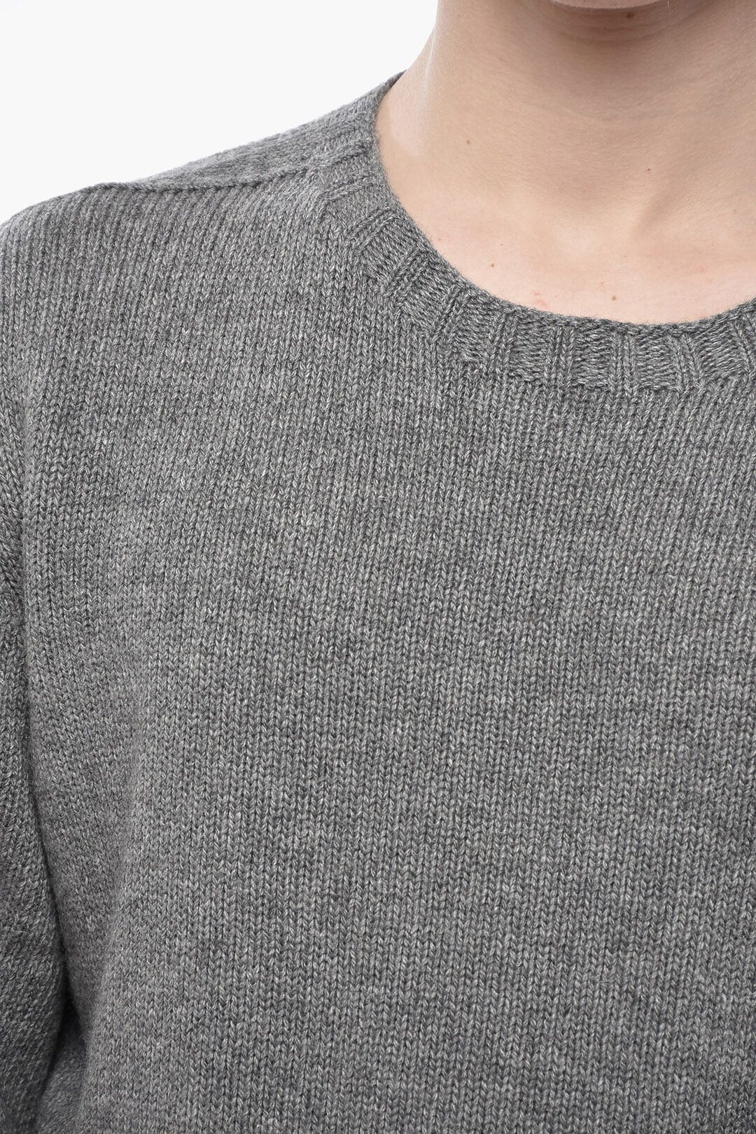 Palm Angels og1mm0326 Cashmere-Blend Crewneck Sweater in Grey Size US XS / EU 42 / 0 - 3 Thumbnail