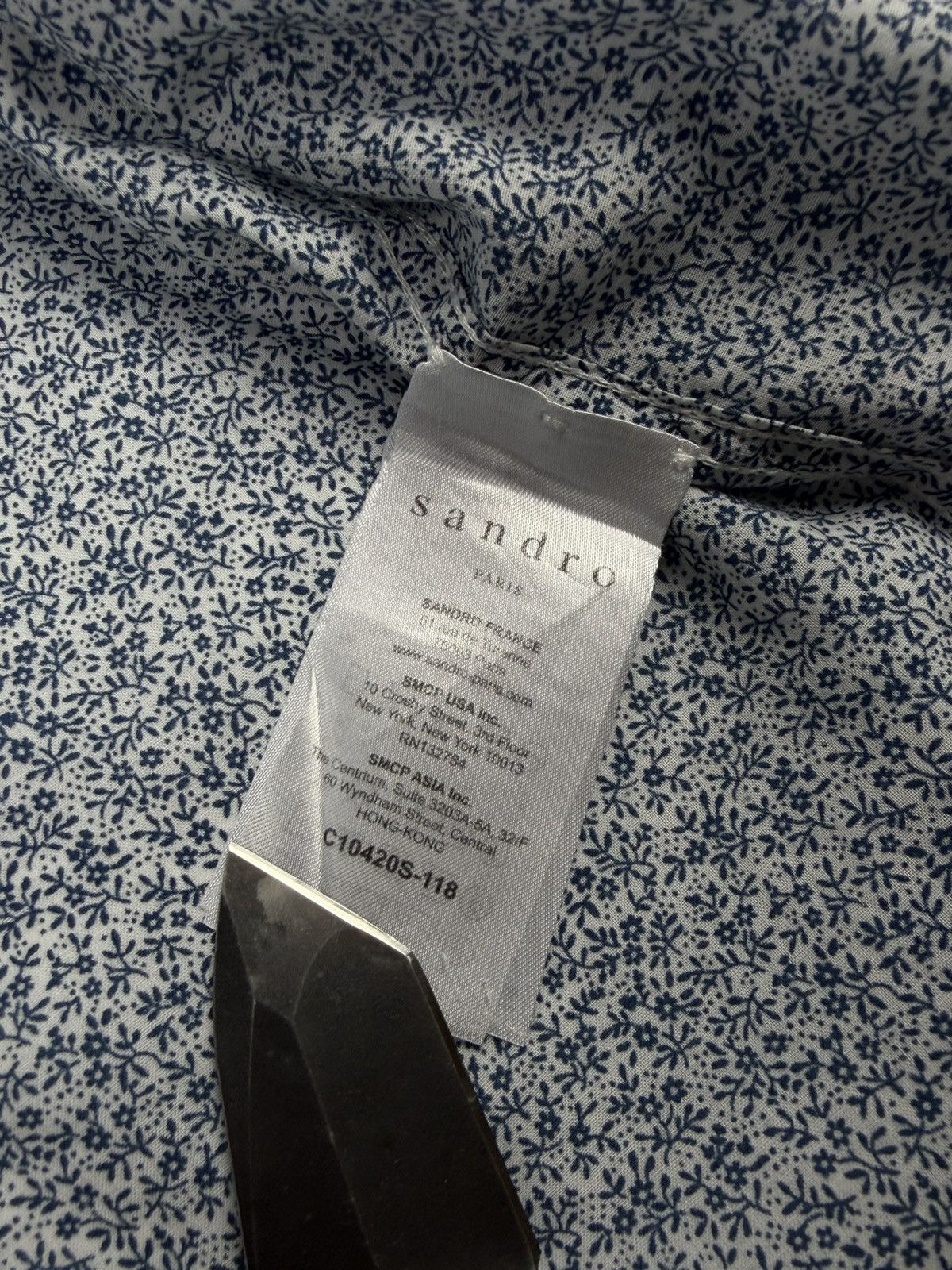 Sandro Rare Sandro Paris Luxury Cotton Button-Up Shirt Floral Print Size US L / EU 52-54 / 3 - 19 Thumbnail