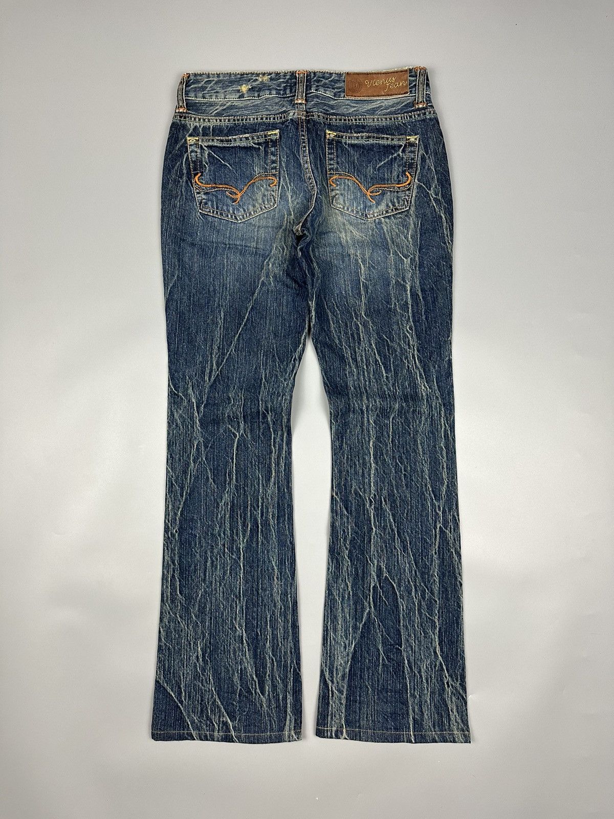 If Six Was Nine Vintage Vienus Jean by Something Edwin Whiskered Flare Denim Size US 30 / EU 46 - 2 Thumbnail