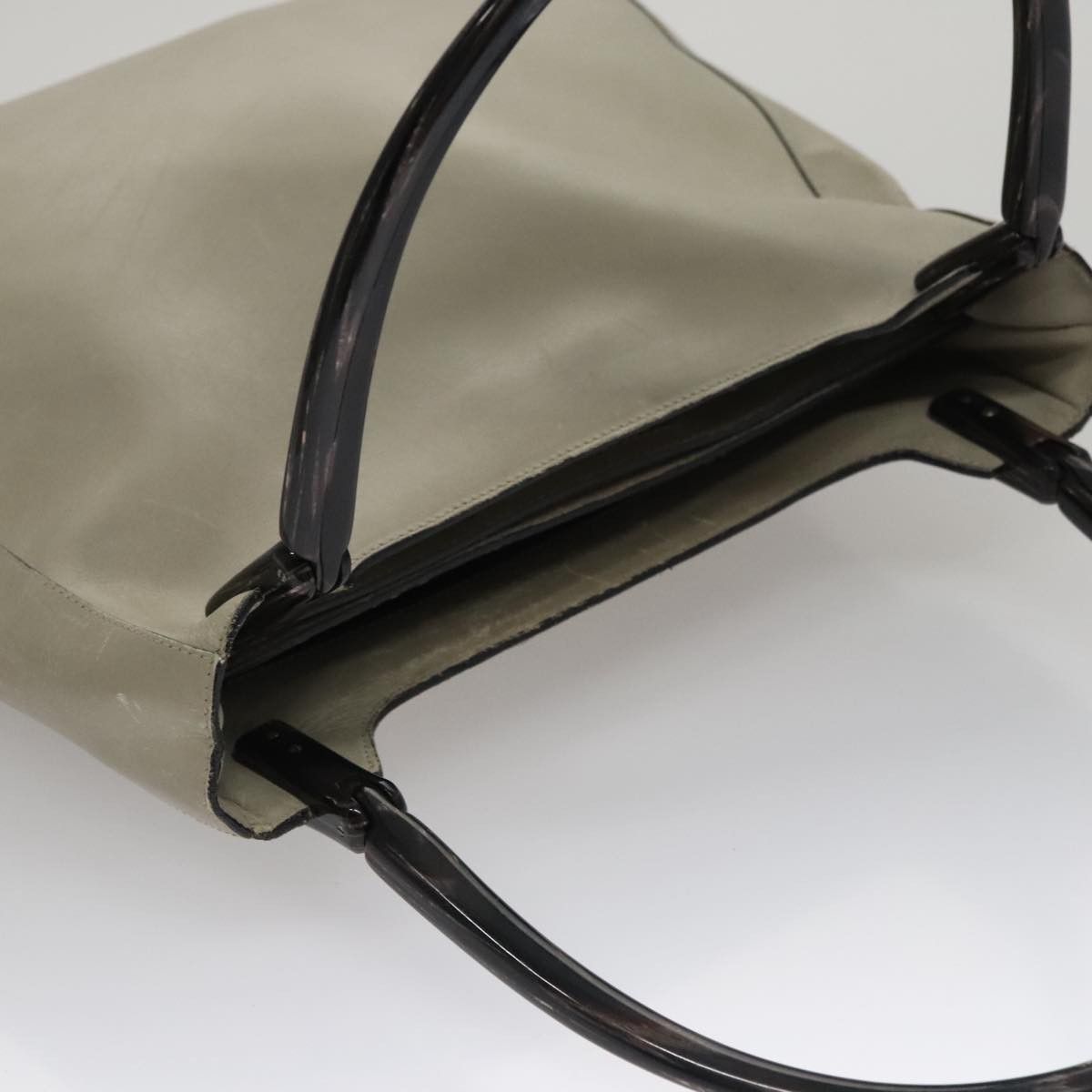 Prada PRADA Shoulder Bag Leather Plastic Gray Dark Brown Size ONE SIZE - 6 Thumbnail