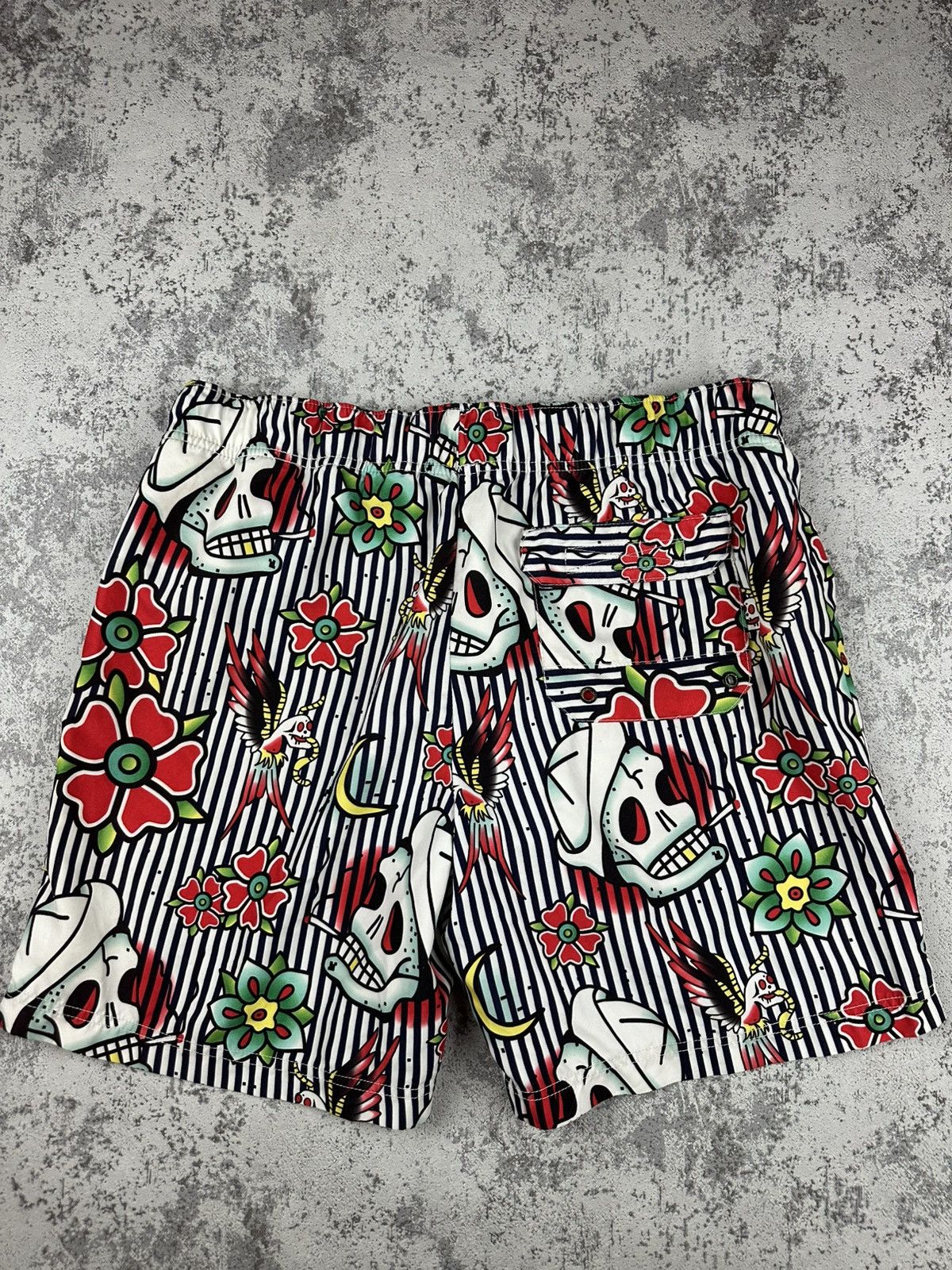 Iron Fist Iron Fist Tattoo Swim Shorts – Skull Flower Print Size US 34 / EU 50 - 5 Thumbnail