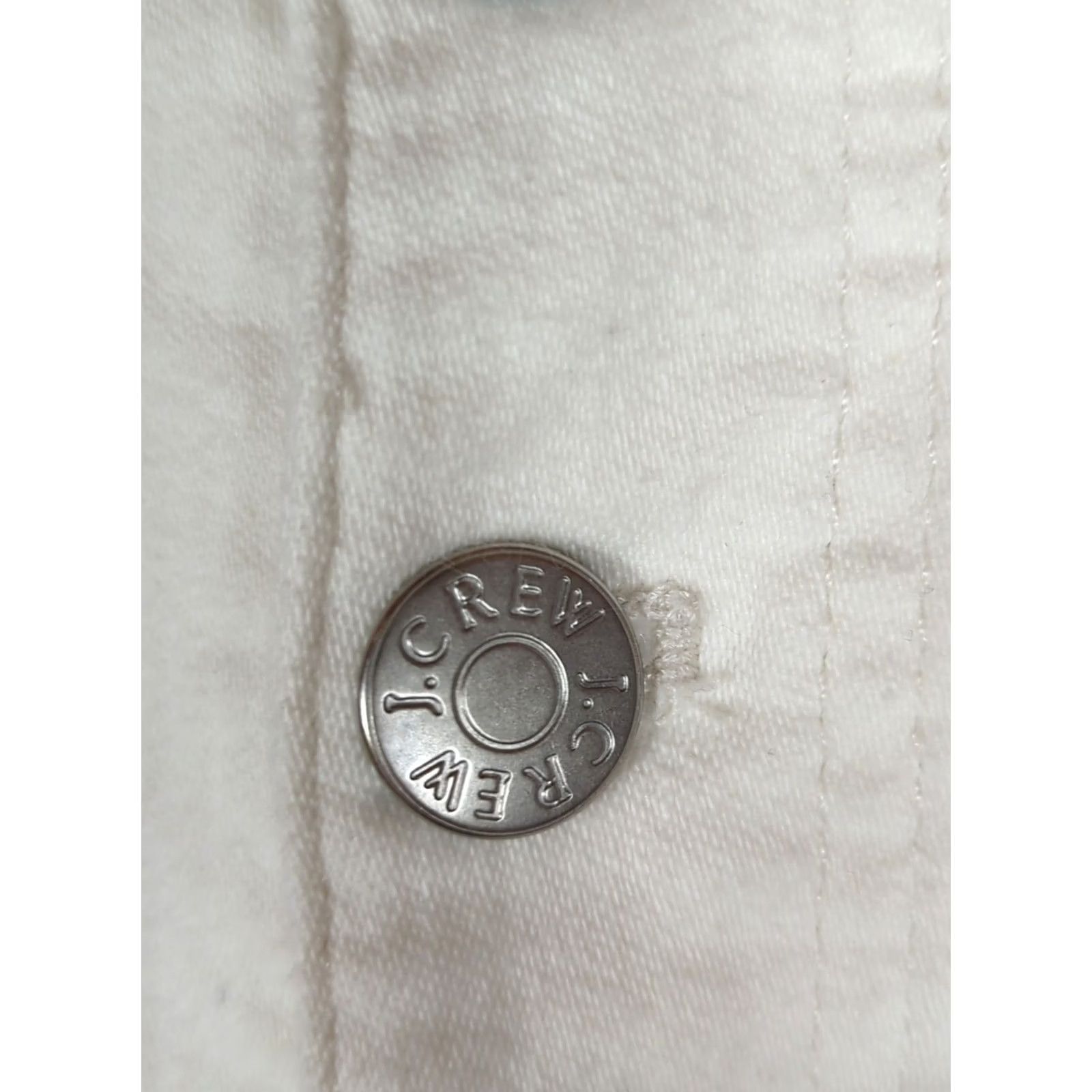 J.Crew J.CREW White Denim High Rise Straight Jeans 27 Regular Fit 5-Pocket Nautical Beach Spring Summer Button Fly Raw Hem Bottoms Womens Size 27" / US 4 / IT 40 - 4 Thumbnail