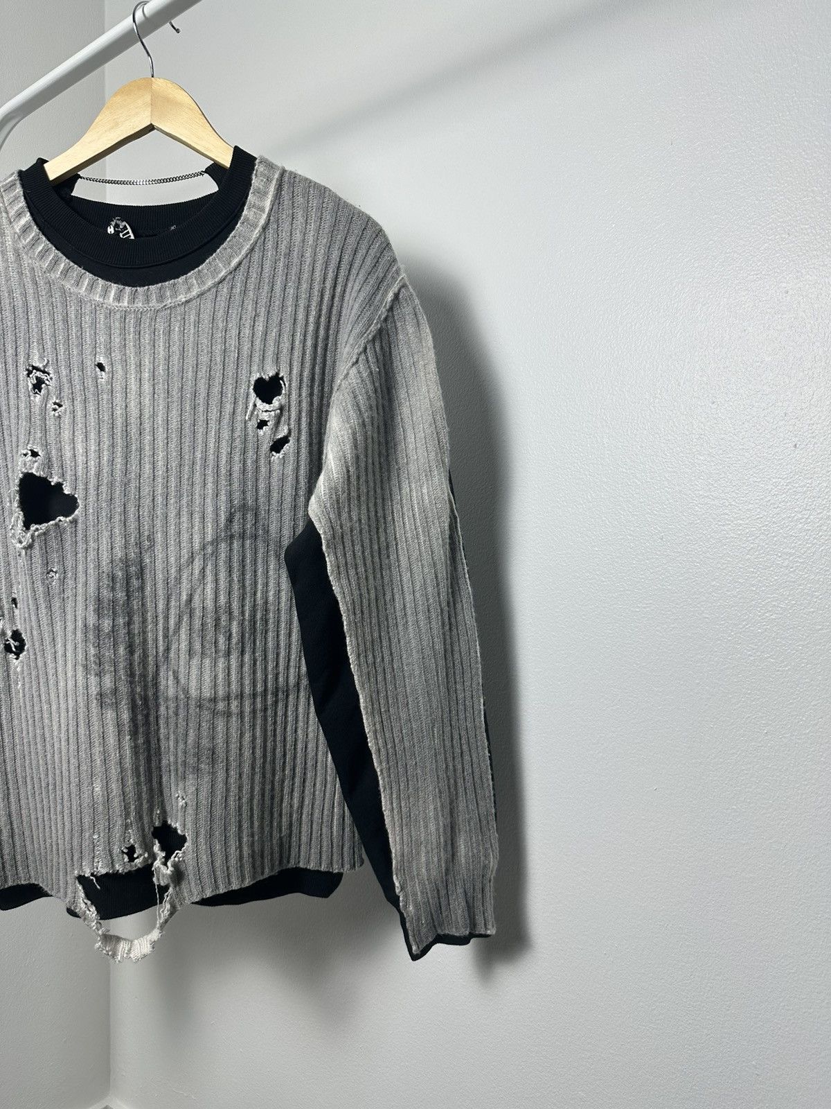 Hyein Seo Hyein Seo Distressed Knit Sweatshirt Size US M / EU 48-50 / 2 - 4 Thumbnail