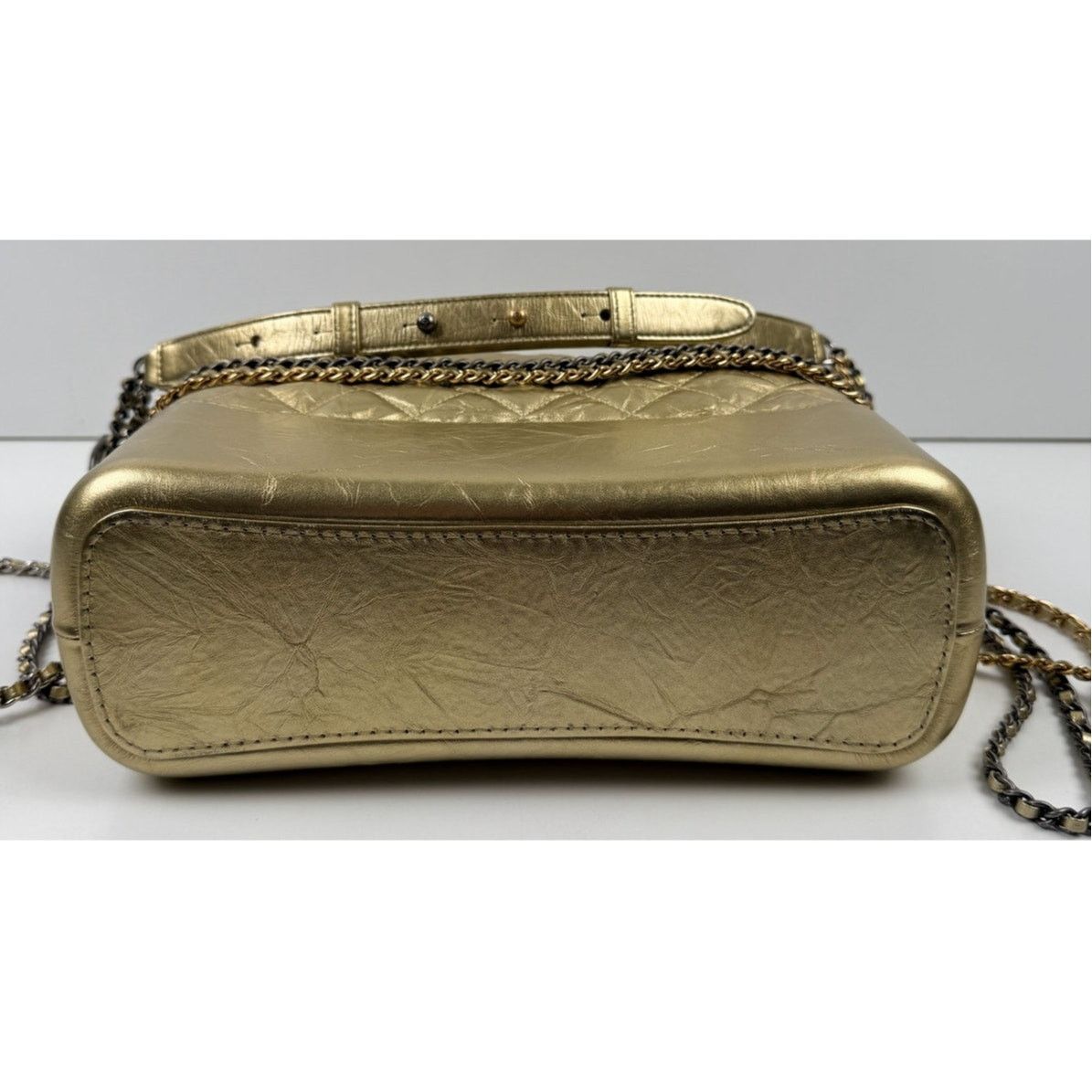 Chanel Chanel Gabrielle Gold Aged Calfskin Large Leather Handbag Size ONE SIZE - 8 Thumbnail