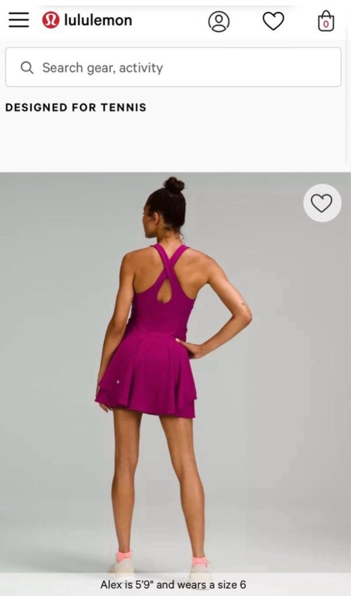 Lululemon New Lululemon Court Crush Dress (Deep Magenta/Purple) Size S / US 4 / IT 40 - 5 Thumbnail