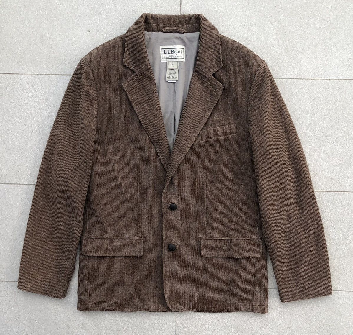 L.L. Bean L.L.Bean Corduroy Elbow Patch Plain Lined Coat Jacket Size US M / EU 48-50 / 2 - 5 Thumbnail