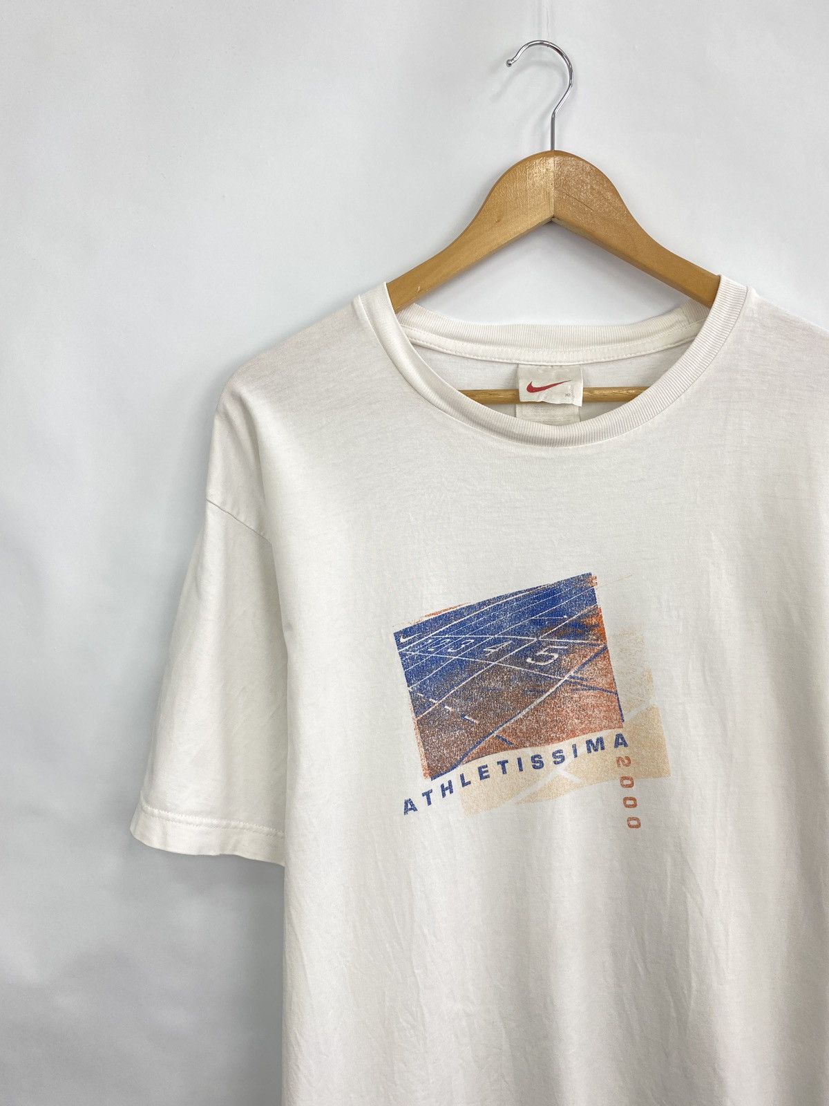 Nike 🇺🇸 Vintage Nike Atletissima 2000 T-Shirt Rare Retro Hype Size US XL / EU 56 / 4 - 2 Thumbnail