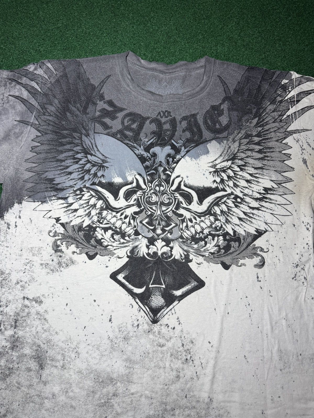 Affliction Y2K Xzavier Affliction Style Skull Gothic Grunge T Shirt Size US XXL / EU 58 / 5 - 2 Thumbnail