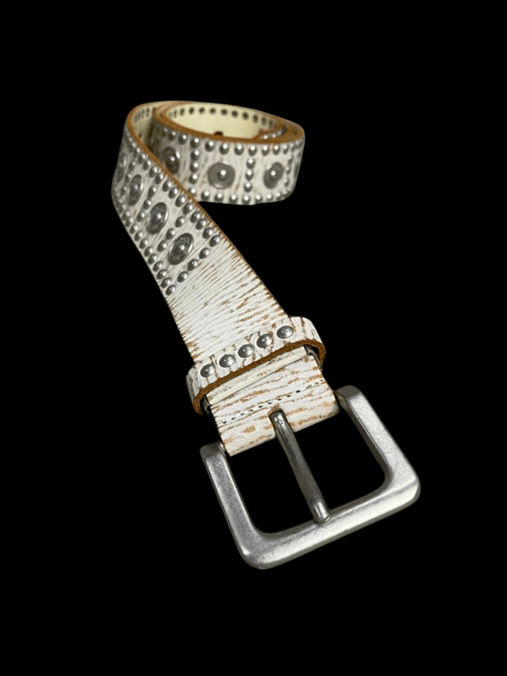 Japanese Brand Handmade Studded Leather Belts Size 34 - 1 Thumbnail