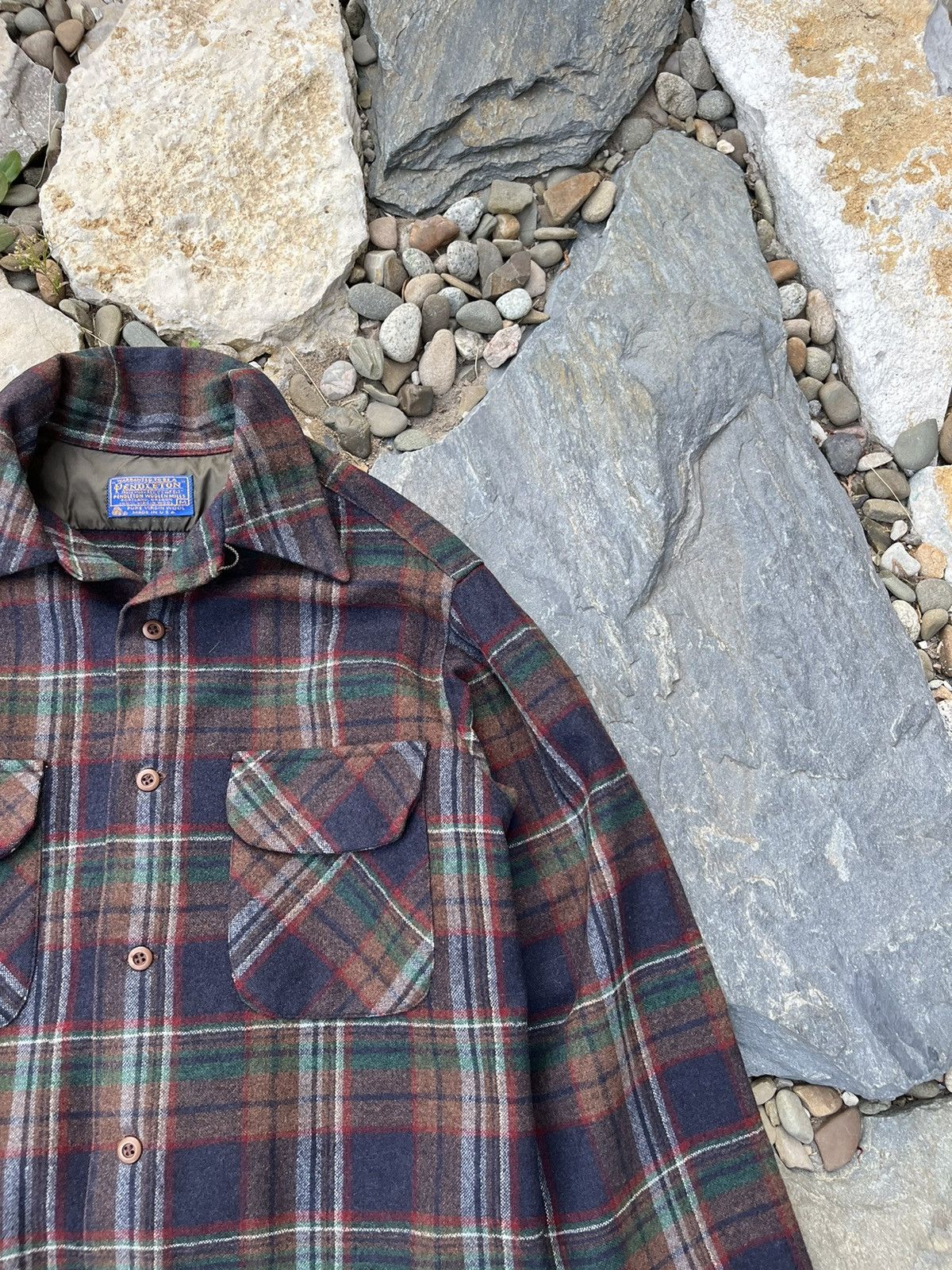 Flannel × Pendleton × Vintage Vintage 60s Pendleton wool flannel shirt plaid checked jacke Size US M / EU 48-50 / 2 - 3 Thumbnail