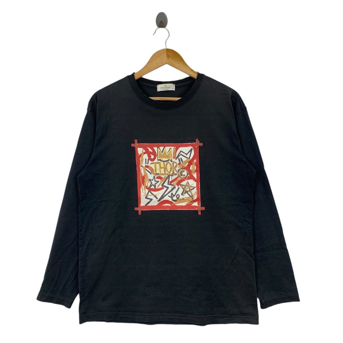 Jean-Michel Basquiat JEAN MICHEL BASQUIAT Thor Jmb Pop Art Long Sleeve Tshirt Size US M / EU 48-50 / 2 - 1 Thumbnail
