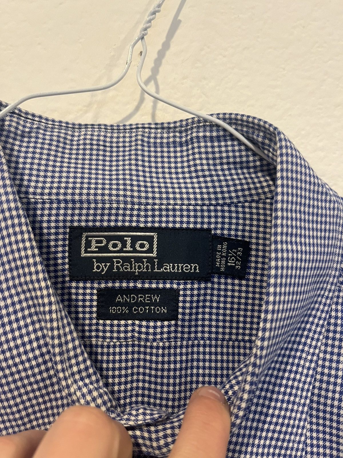 Polo Ralph Lauren Polo Ralph Lauren Andrew Men’s 16.5 32/33 LARGE Button Size US L / EU 52-54 / 3 - 3 Thumbnail