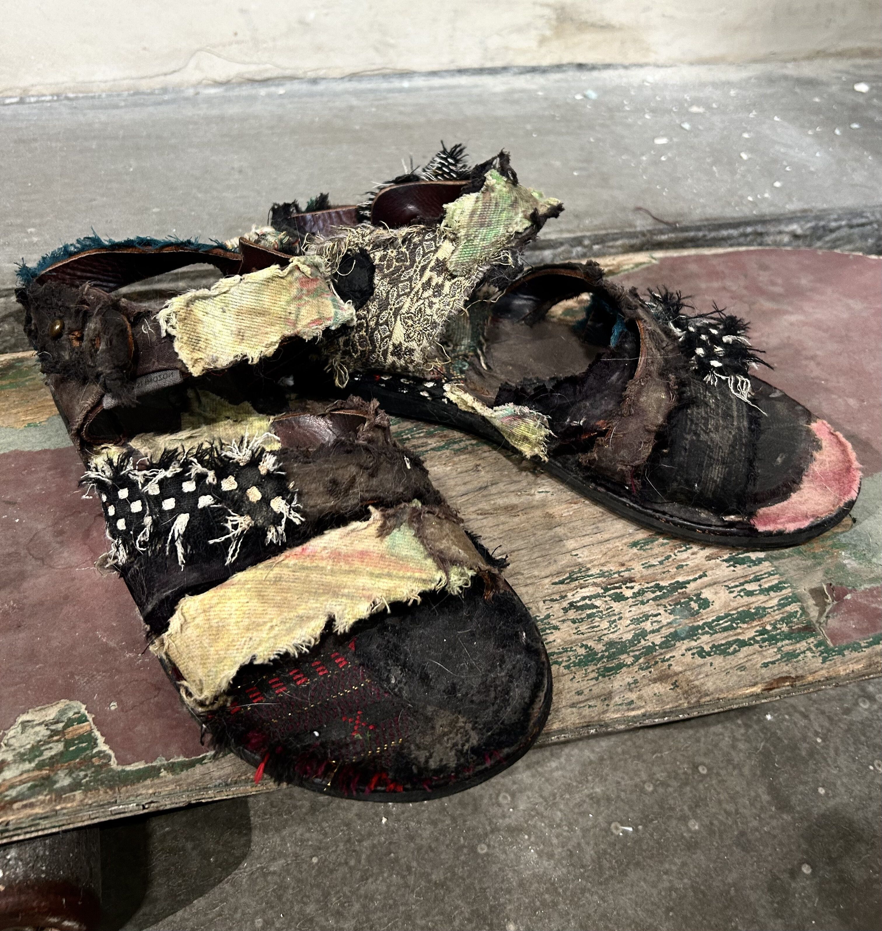 Nozomi Ishiguro Nozomi Ishiguro 00s Distressed Patchwork Sandals Size US 8 / EU 41 - 1 Thumbnail