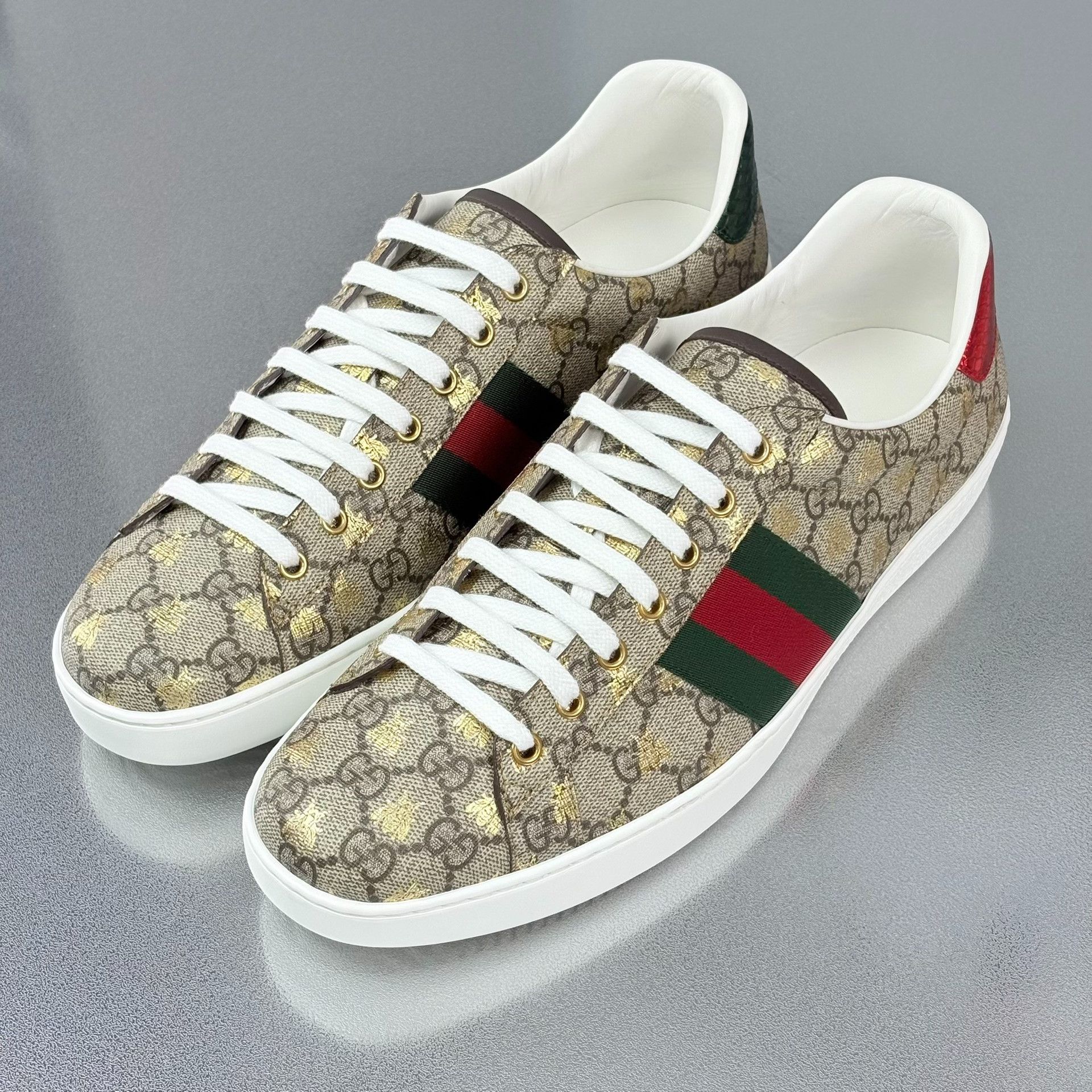 Gucci Gucci Ace Gold Bee Sneakers Size US 11.5 / EU 44-45 - 1 Thumbnail