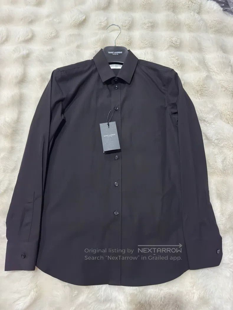 Saint Laurent Paris Saint Laurent Paris Solid Black Shirt Size XS / US 0-2 / IT 36-38 - 1 Thumbnail
