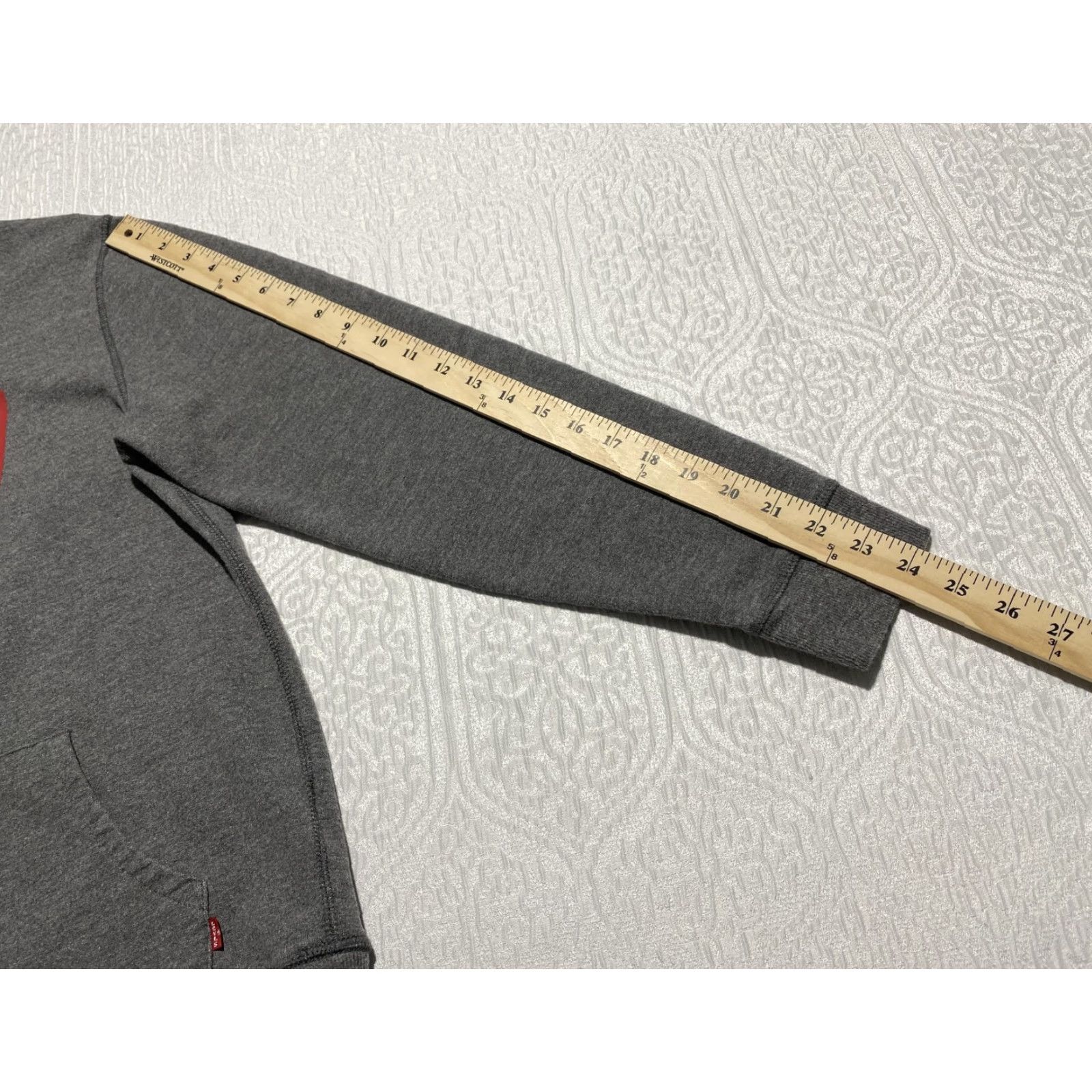 Levi's Levi's Hoodie Sweatshirt Mens M Gray Batwing Logo Graphic Pullover Fleece Size US M / EU 48-50 / 2 - 7 Thumbnail