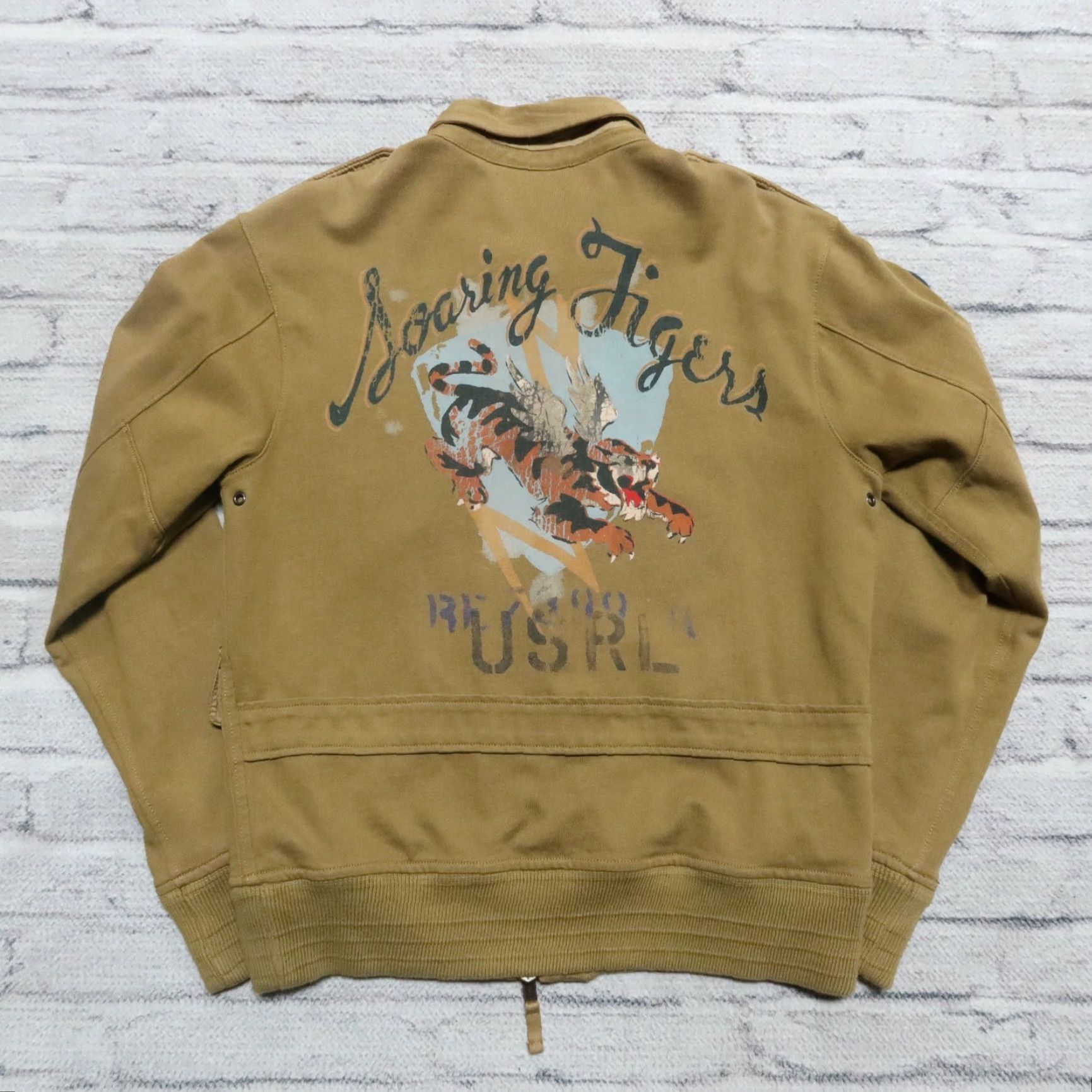 Polo Ralph Lauren VINTAGE Polo Ralph Lauren Soaring Tigers Military Jacket Men Medium Green Polo Ralph Lauren Military Jacket Mens Medium Green 90s Size US M / EU 48-50 / 2 - 2 Thumbnail