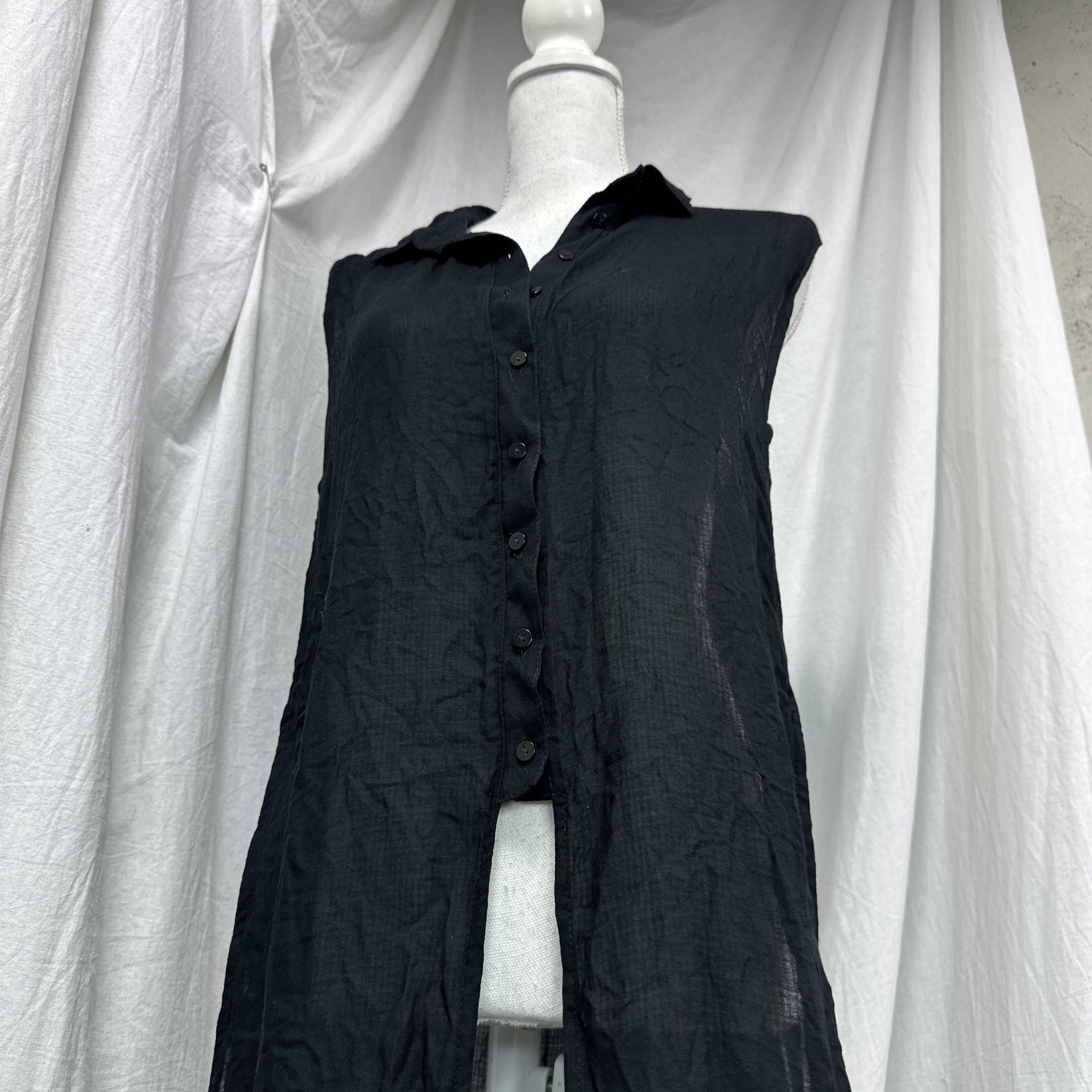 Vintage Vintage Opium Mesh Sheer Oversized Butonned Dress Y2K Size L / US 10 / IT 46 - 8 Thumbnail