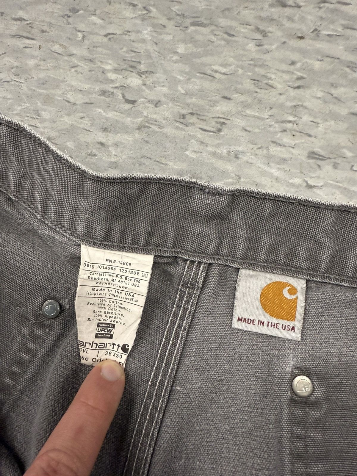 Carhartt Carhartt Double Knees Grey 36x30 Size US 36 / EU 52 - 3 Thumbnail