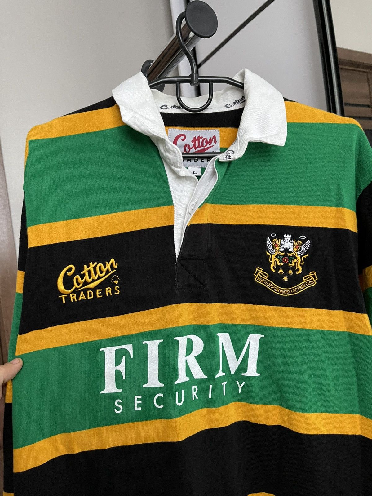 Cotton Traders 1996/1997 Northampton Rugby Vintage Sweatshirt Pullover Size US L / EU 52-54 / 3 - 6 Thumbnail