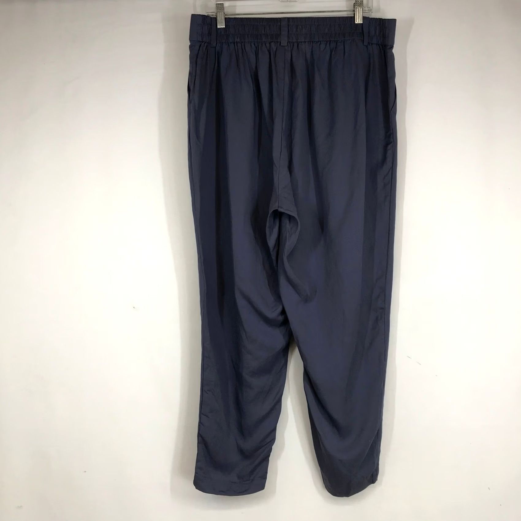 Torrid Torrid Womens 16W Slate Blue Lyocell Linen Blend Pleated Tapered Pants Size 38" / US 16 / IT 52 - 4 Thumbnail