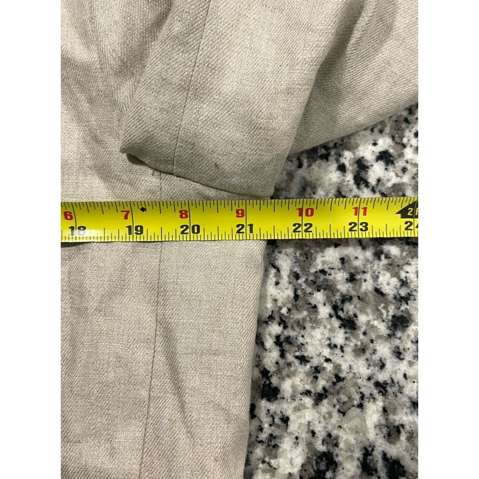 Mango VINTAGE Mango Linen Blazer Jacket Women Large Beige Business Casual Formal 100% Linen Size L / US 10 / IT 46 - 4 Thumbnail