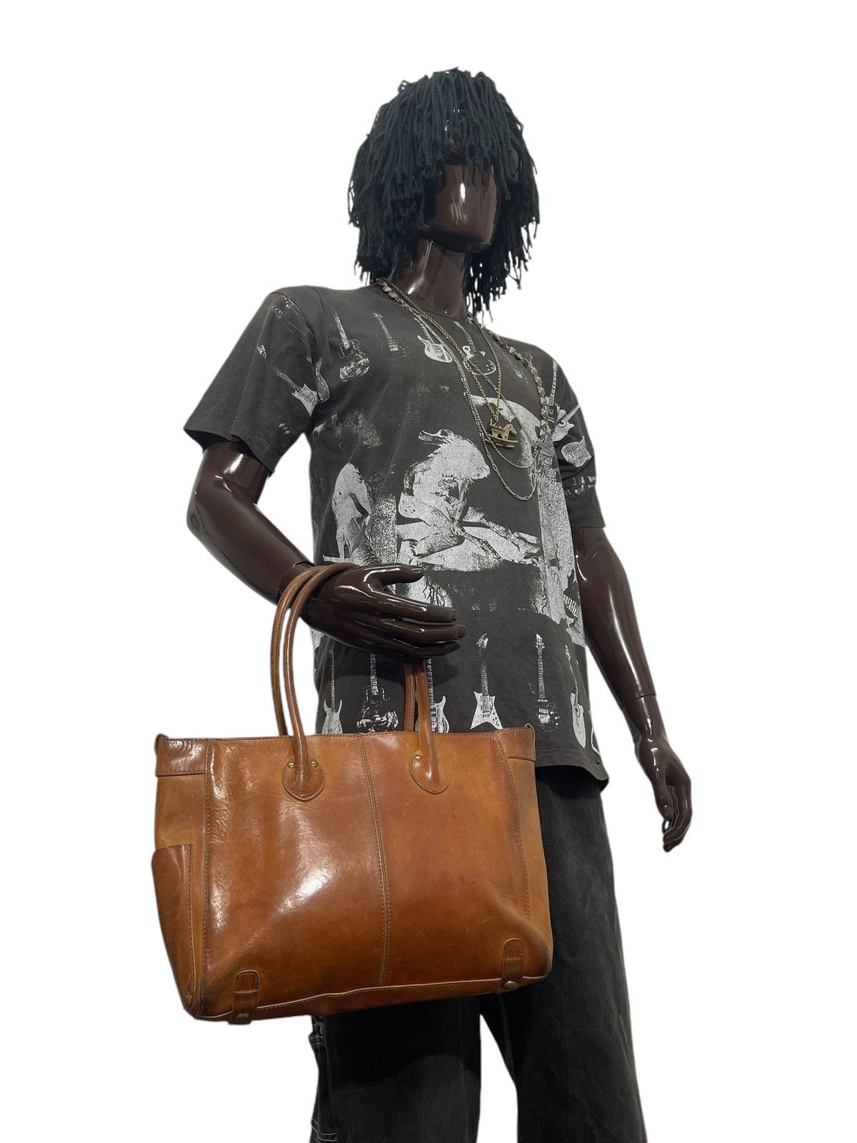 Japanese Brand Full Leather Patina Le Midi Tote Shoulder Bag 1🟩2 Size ONE SIZE - 3 Thumbnail