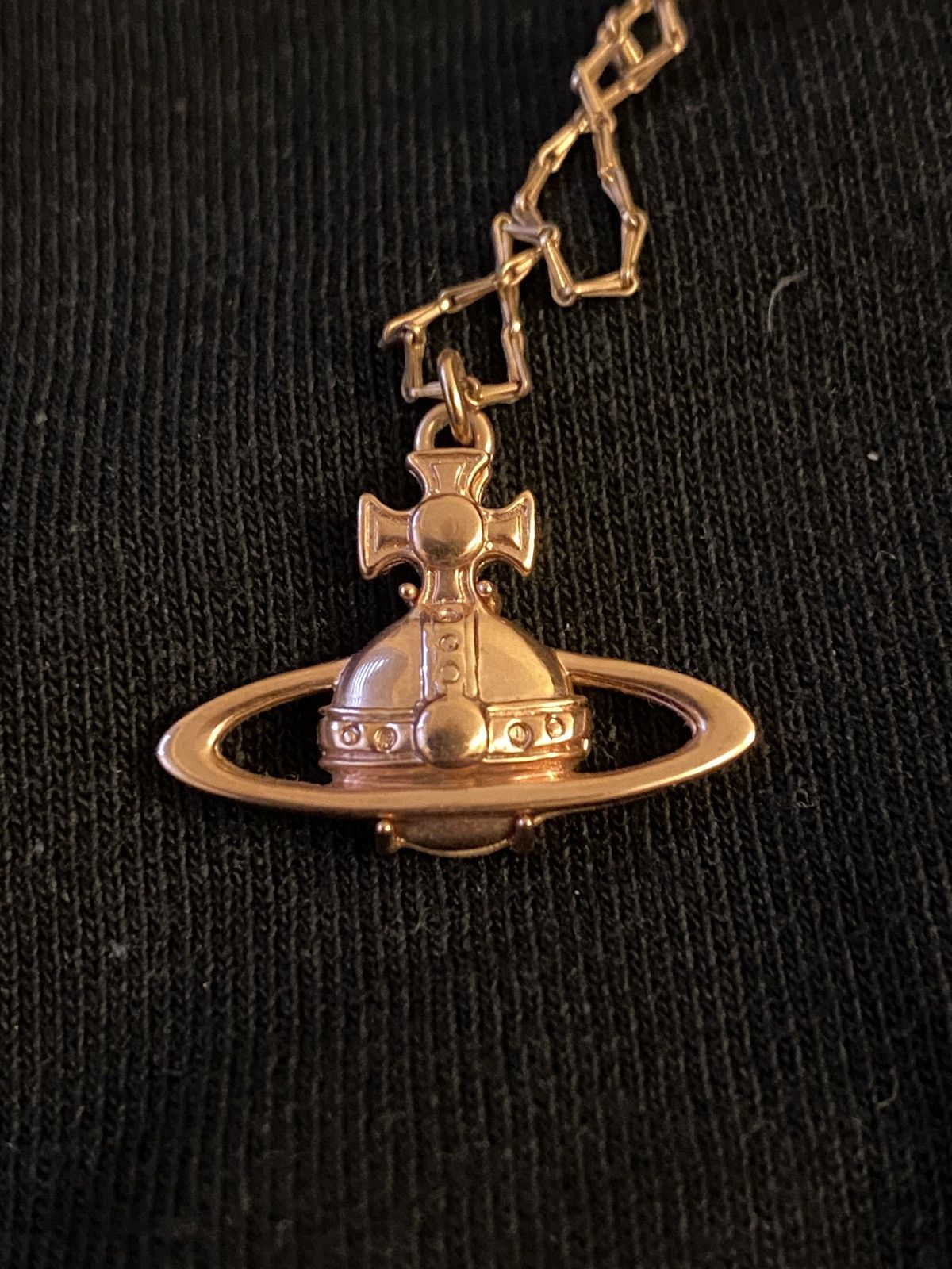 image of Vivienne Westwood Rose Gold Orb Necklaces, Men's