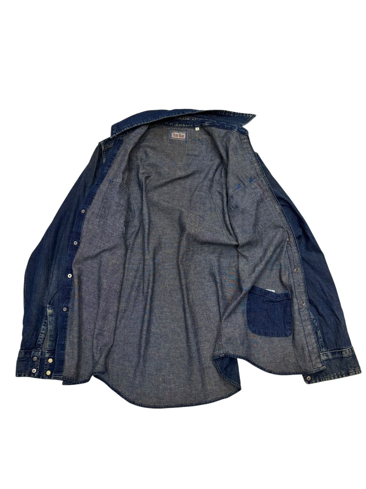 Kapital BLUE BLUE JAPAN WESTERN DENIM SHIRT Size US M / EU 48-50 / 2 - 5 Thumbnail