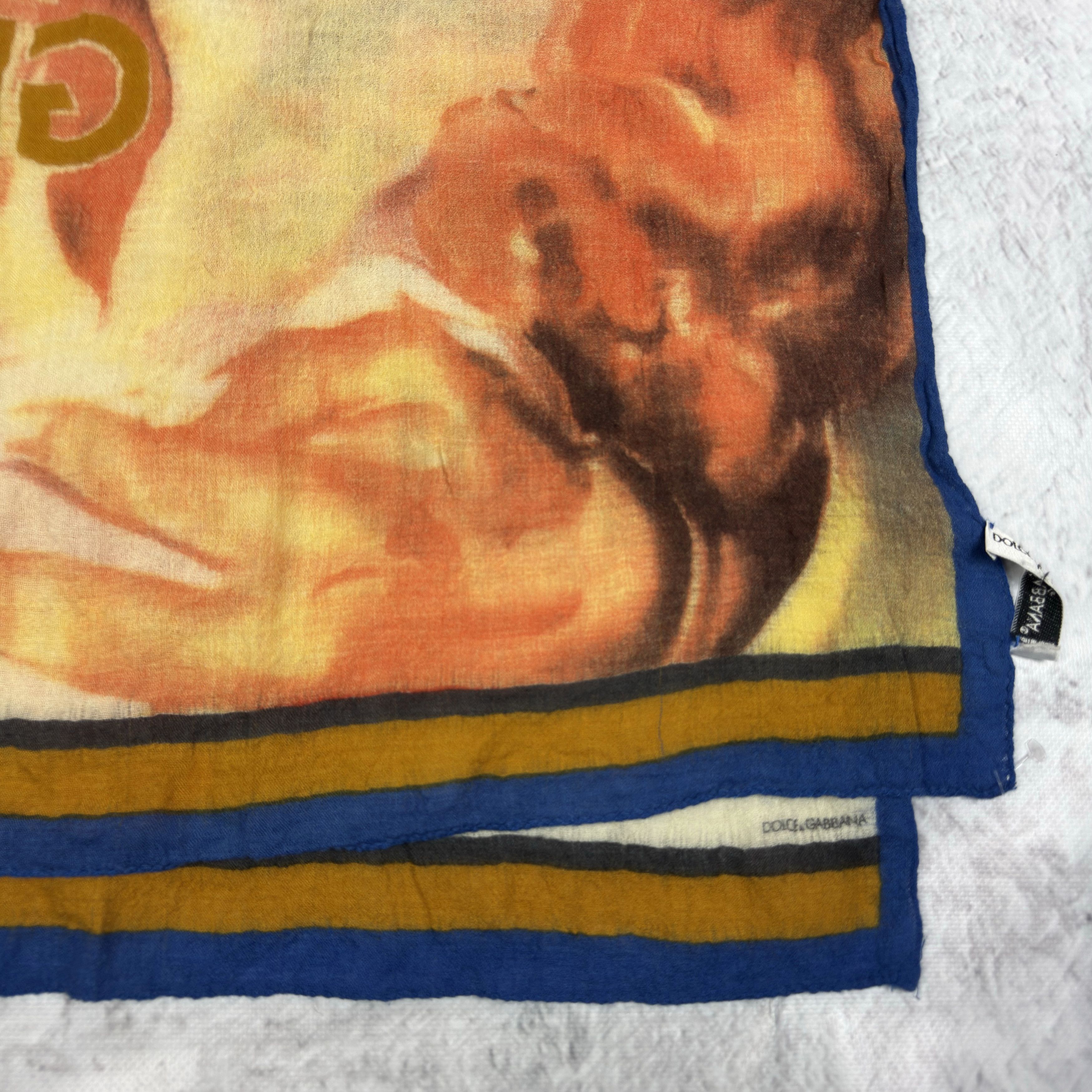 Dolce & Gabbana Dolce & Gabbana Foulards Waitress VIntage Printed Scarf Size ONE SIZE - 9 Thumbnail