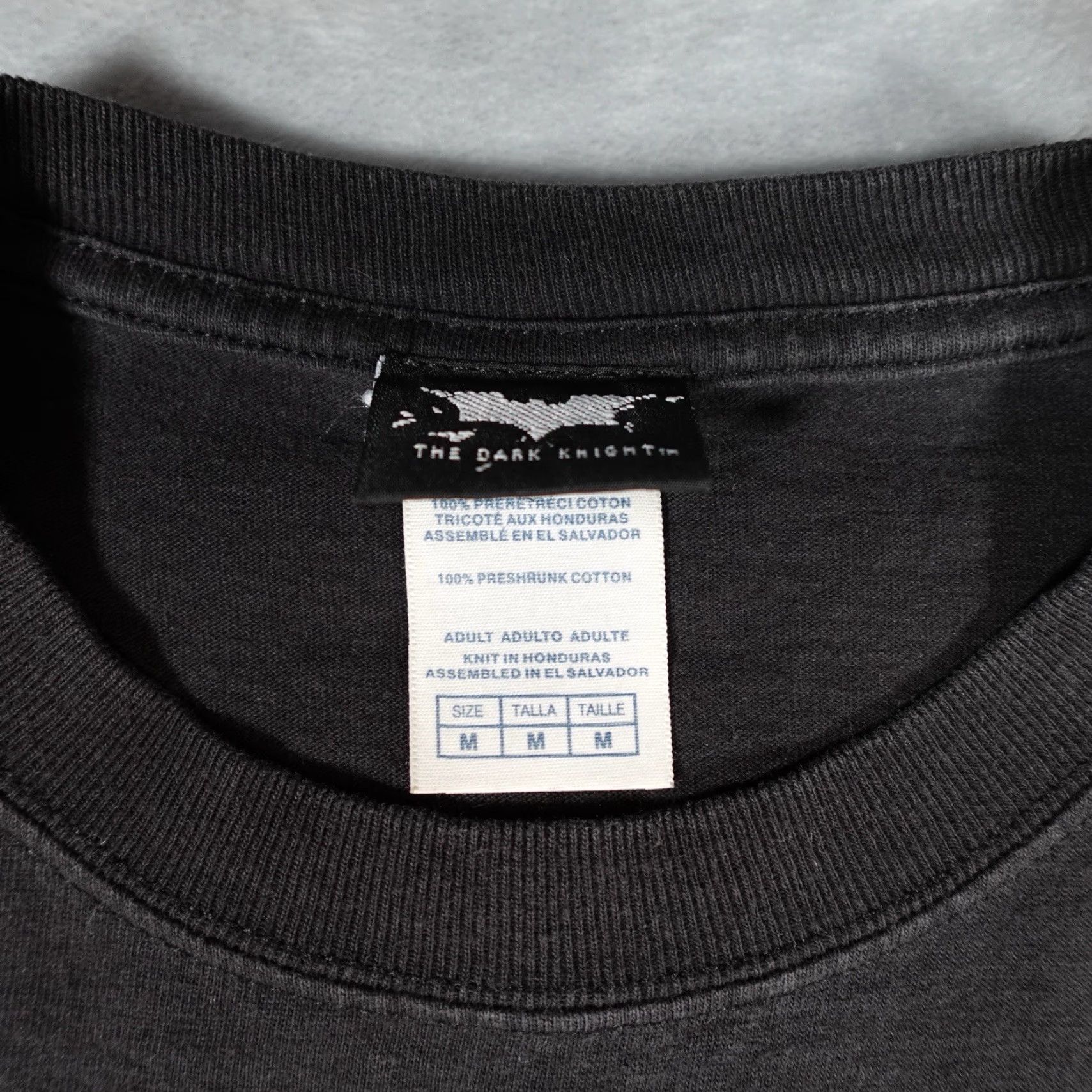 VINTAGE Batman The Dark Knight Joker T-Shirt Mens M Black Graphic