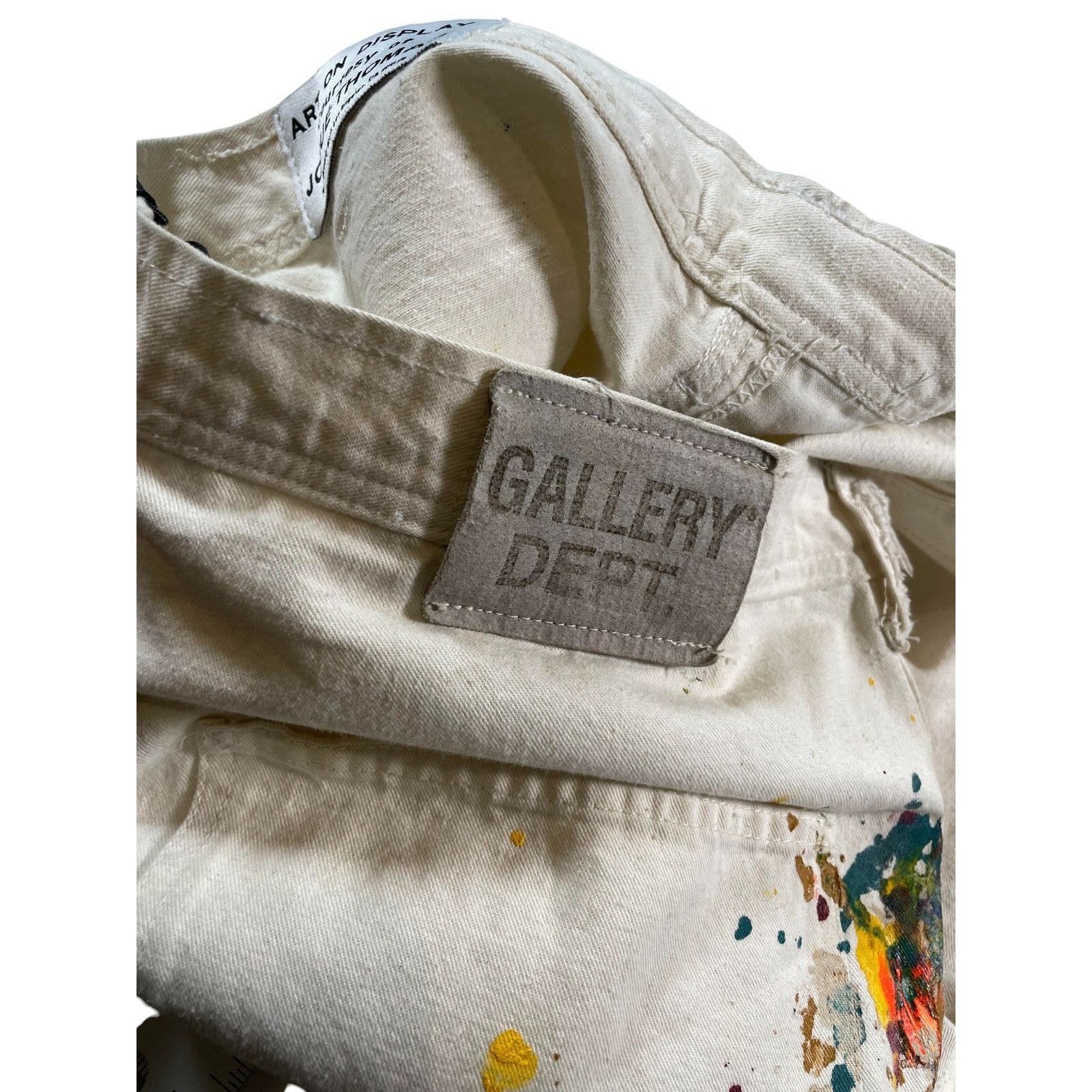 Gallery Dept. Gallery Dept. Flared Splatter White Jeans Size US 36 / EU 52 - 3 Thumbnail