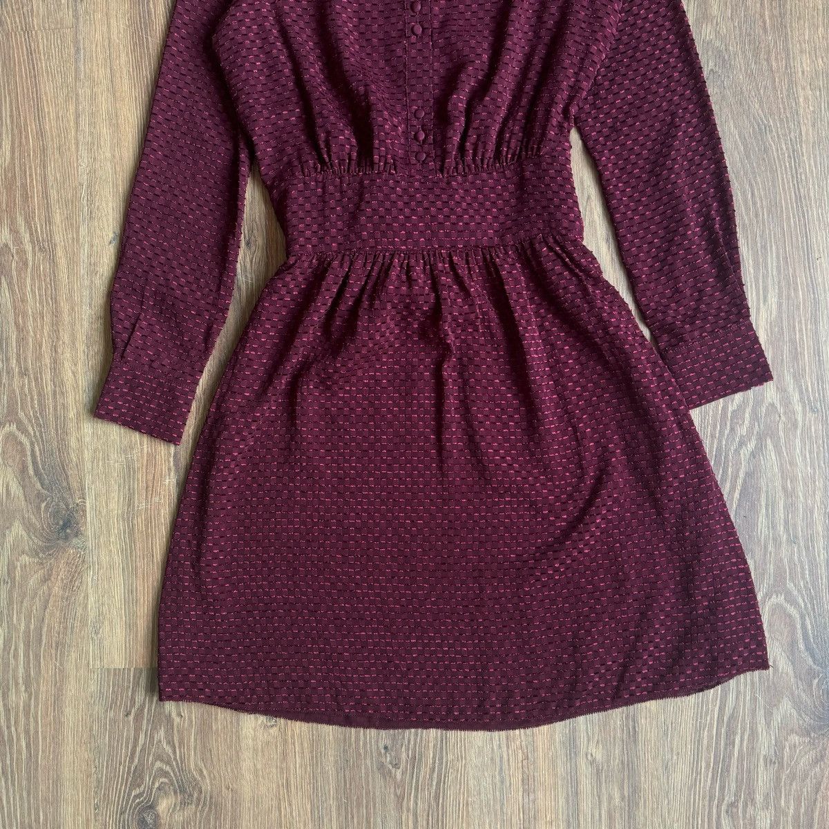 Sezane Sézane Mid-Length Dress Polyester Burgundy Women’s FR 36 Size XS / US 0-2 / IT 36-38 - 3 Thumbnail