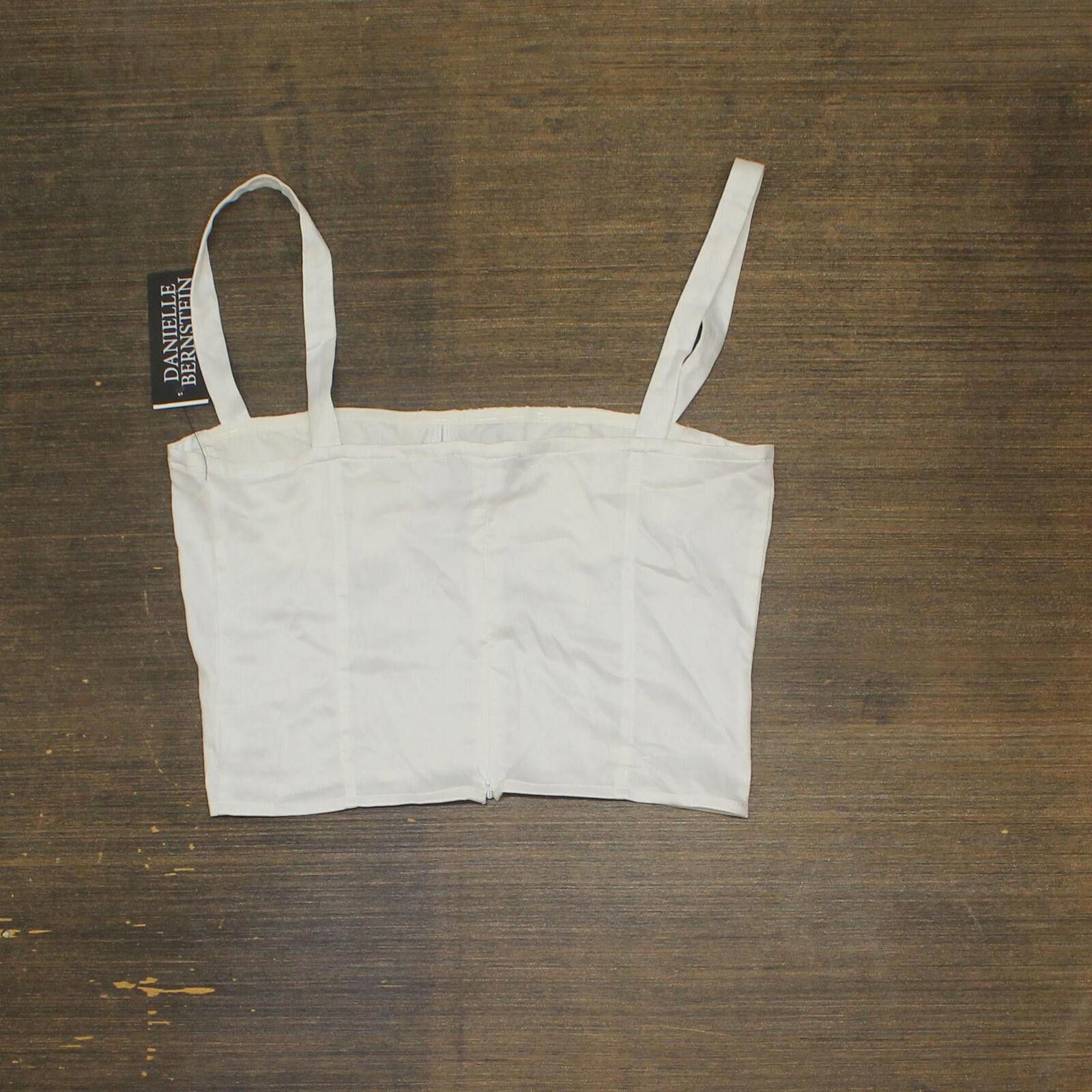 Other Danielle Bernstein Cropped Blouse Shirt Top Cloud White 2 Size XS / US 0-2 / IT 36-38 - 2 Thumbnail