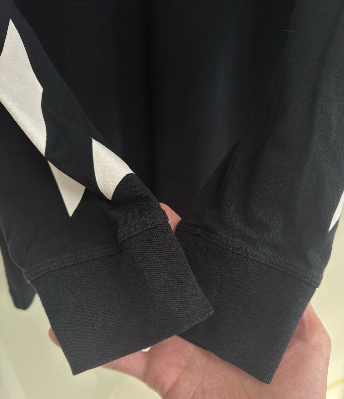 Off-White Off White x Virgil Abloh Hand Card Long Sleeve Tee Black Size US L / EU 52-54 / 3 - 14 Thumbnail