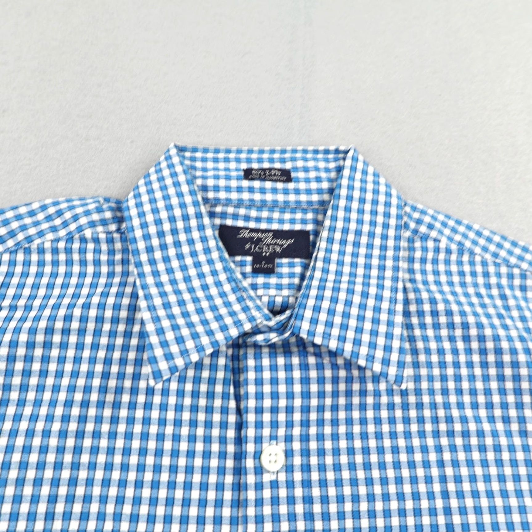 J.Crew VINTAGE J.CREW Shirt Mens Small Blue White Gingham Check Cotton Button-Down Long Sleeve Office Casual Size US S / EU 44-46 / 1 - 2 Thumbnail