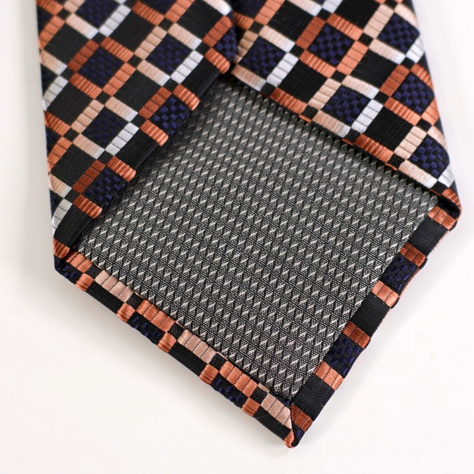 Giorgio Brutini Giorgio Brutini Gray Bronze Blue Geometric Woven Polyester T Size ONE SIZE - 4 Thumbnail