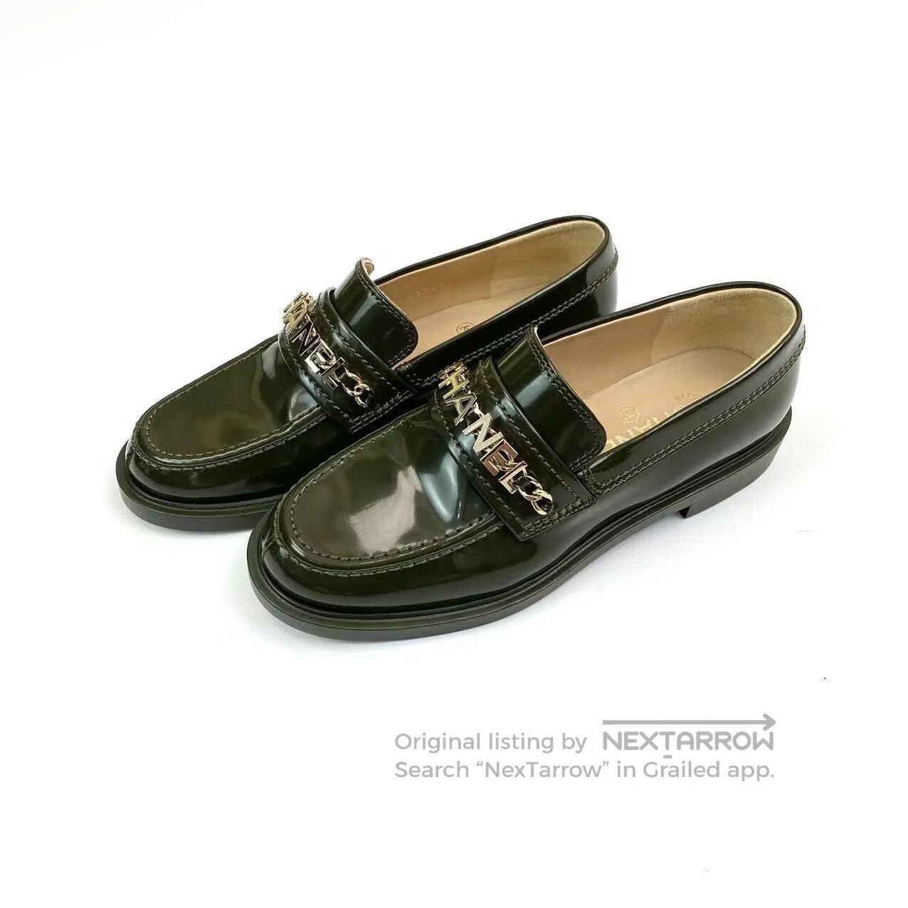Chanel Chanel Loafers with metal letter accessories| Size US 5.5 / IT 35.5 - 1 Thumbnail