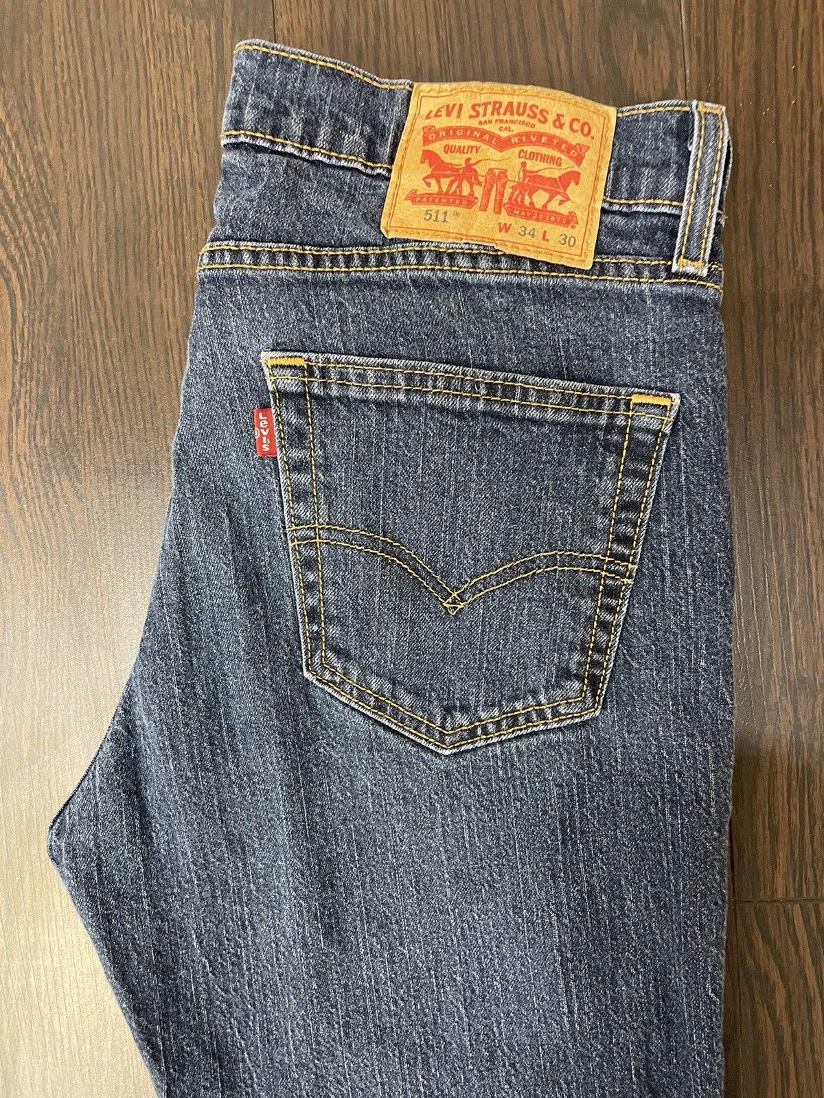 Levi's Vintage Blue Wash Levis 511 Jeans-J2154 Size US 34 / EU 50 - 4 Thumbnail