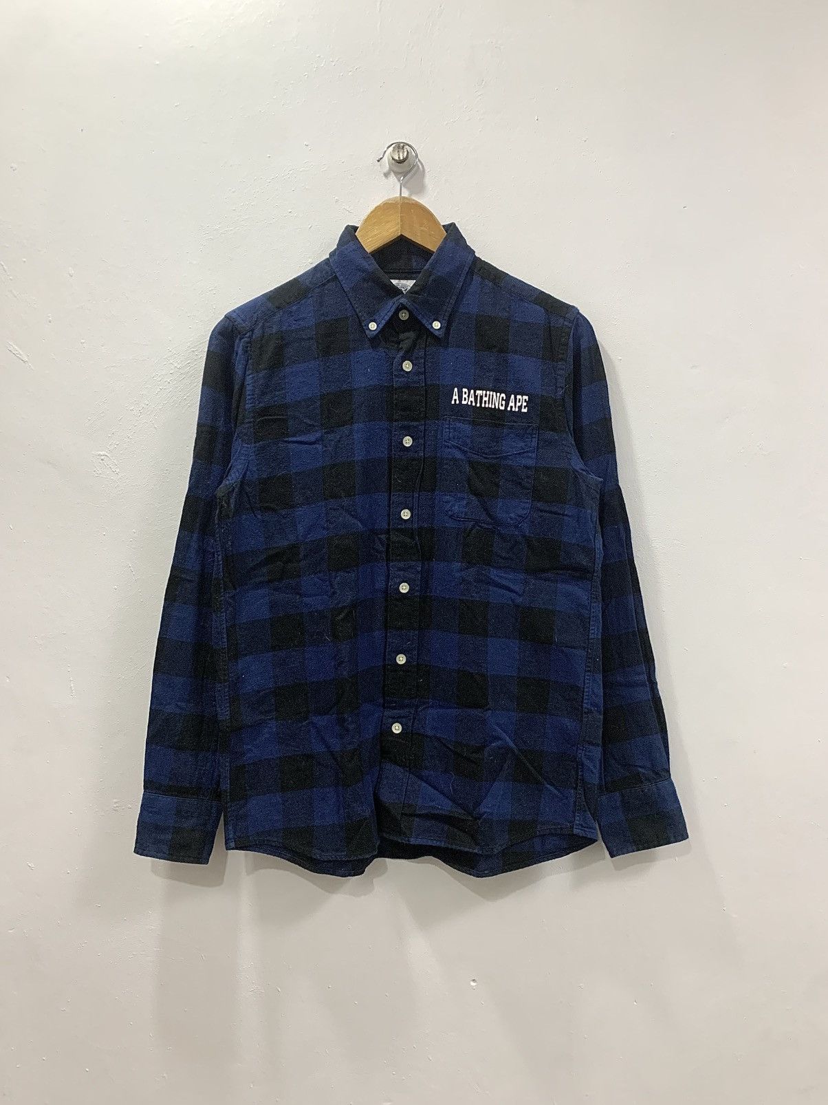 Bape A BATHING APE BLOCK CHECK - BUTTON DOWN FLANNEL L/S SHIRT Size US S / EU 44-46 / 1 - 1 Thumbnail
