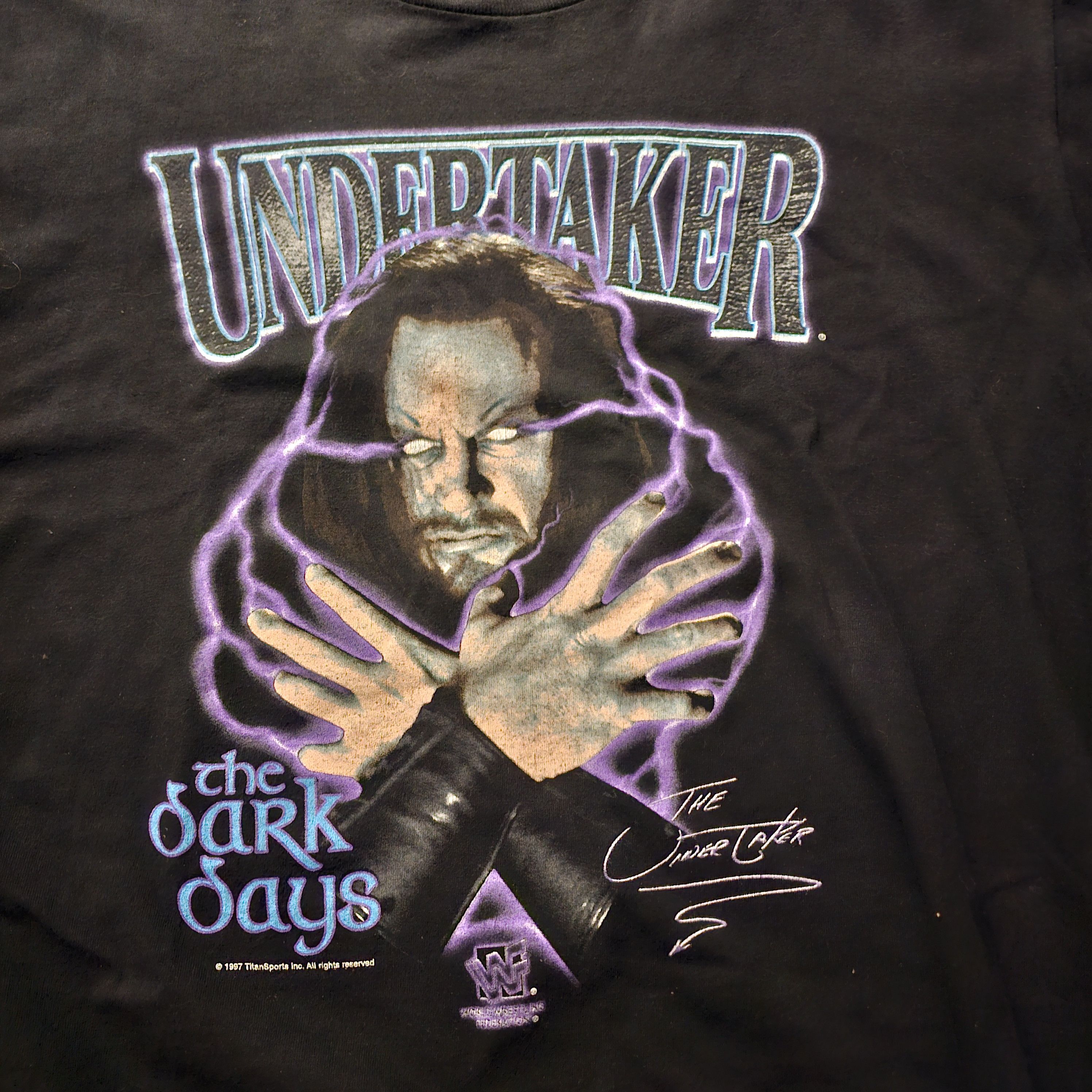 Other 1997 WWF Undertaker "The Dark Days" T shirt Size XL Size US XL / EU 56 / 4 - 2 Thumbnail