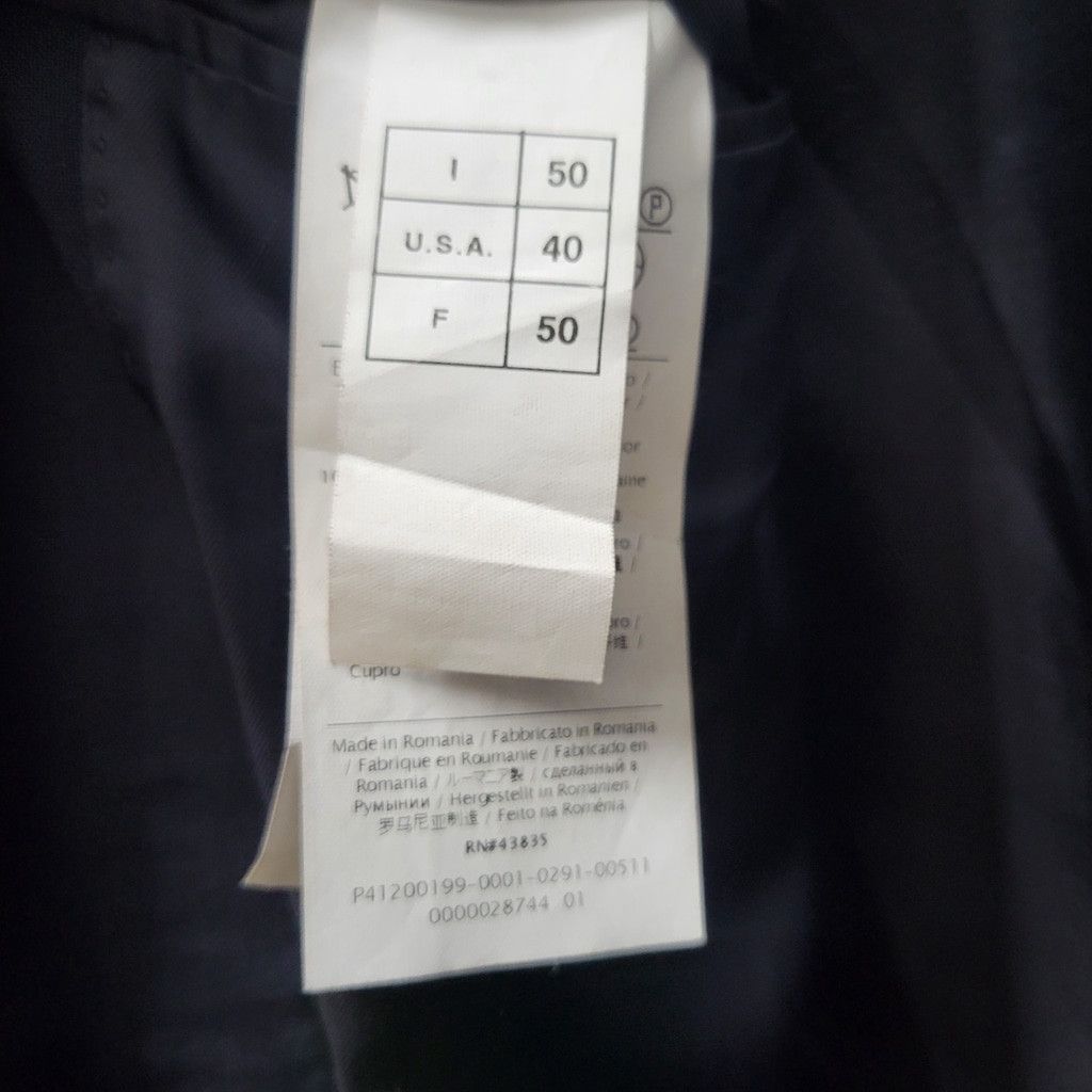 Valentino Valentino Men’s Fleece Wool Cupro Lining 2-Button Side-Vent Size 40R - 11 Thumbnail