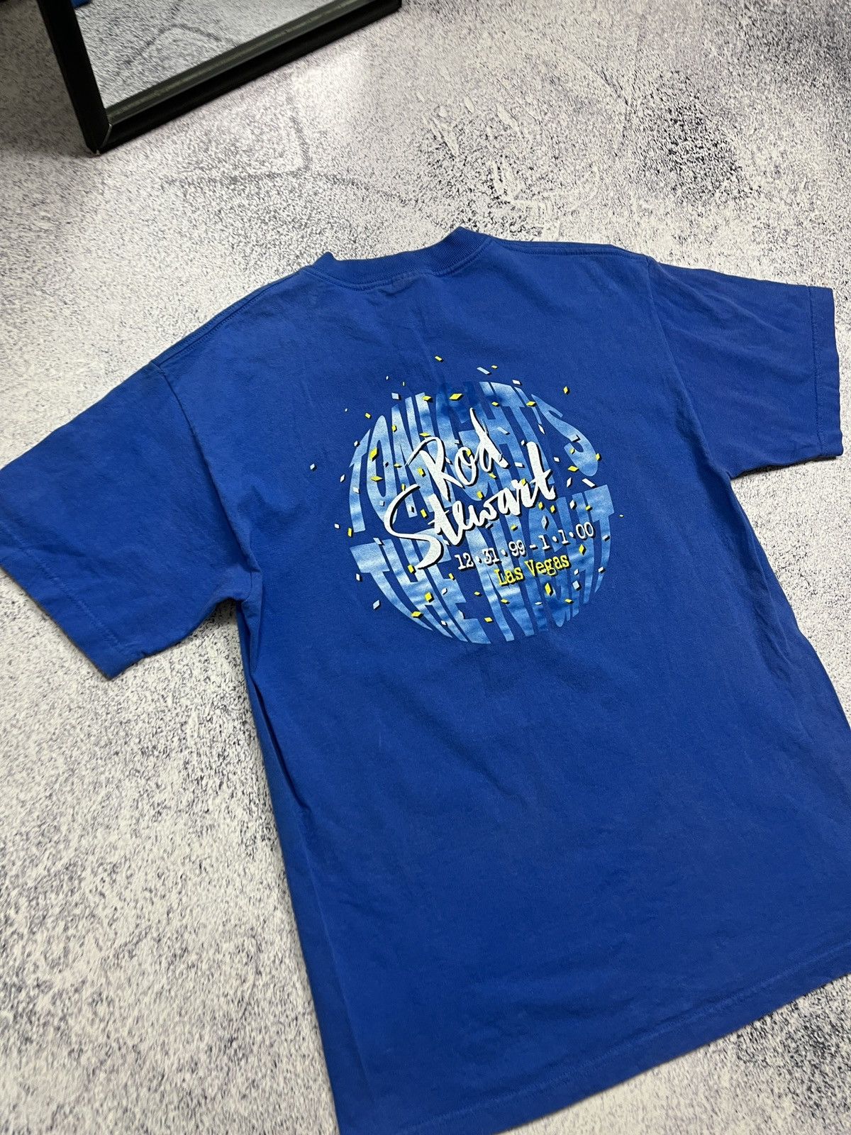 Band Tees × Vintage Rod Stewart Tonight's The Night Las Vegas New Years T-Shirt Size US L / EU 52-54 / 3 - 9 Thumbnail