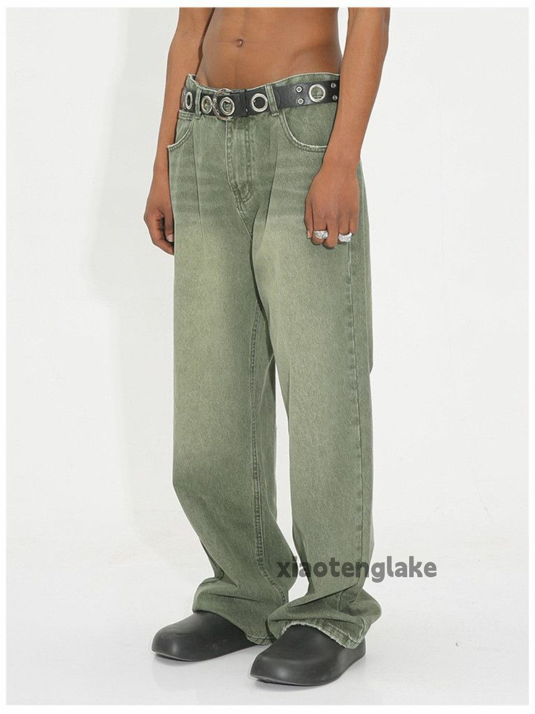 Jean × Vintage washed faded cleanfit yuppie loose baggy jeans Size US 32 / EU 48 - 3 Thumbnail