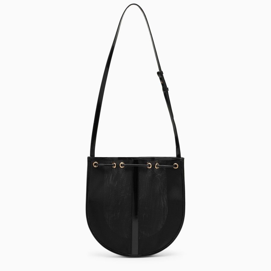 Saint Laurent Paris o1s1wg110125 Size: OS / 742073 Mesh Shoulder Bag in Black Size ONE SIZE - 4 Thumbnail