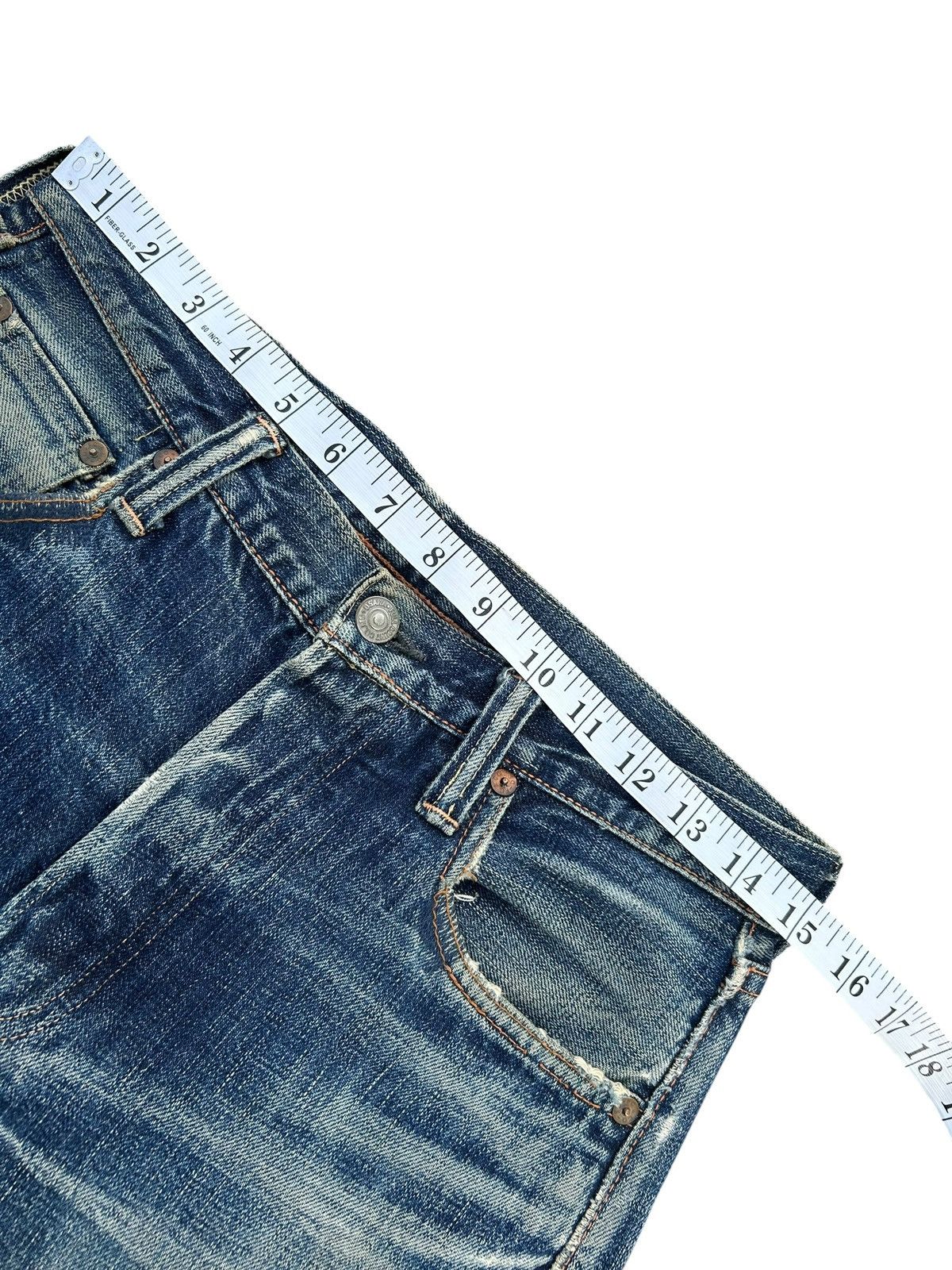 Kapital Vintage Full Count Selvedge Distressed Repair Denim Jeans Size US 30 / EU 46 - 19 Thumbnail