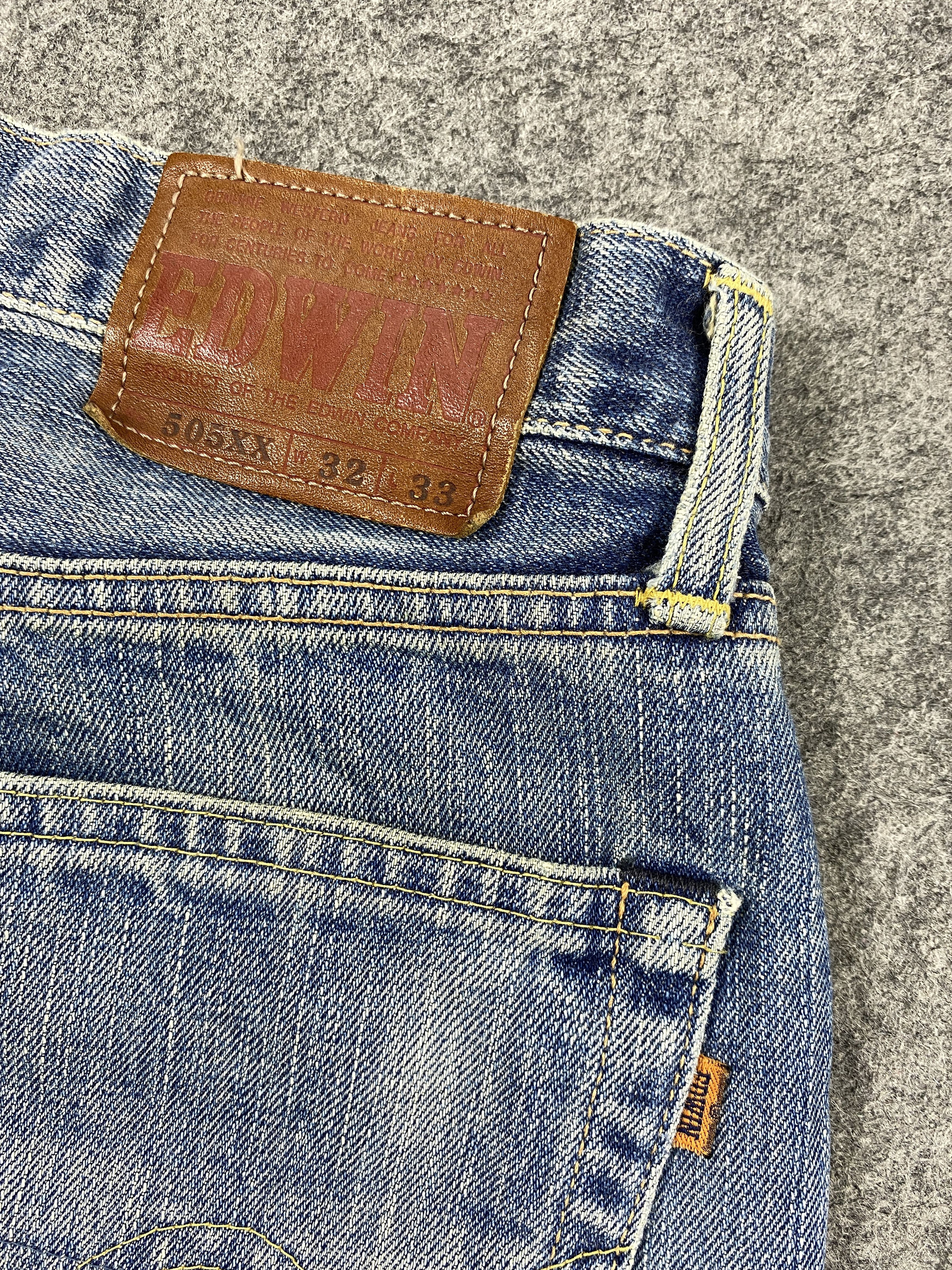 Edwin VINTAGE EDWIN 505 SELVEDGE DENIM JEANS 32x33.5-JN1321 Size US 32 / EU 48 - 9 Thumbnail