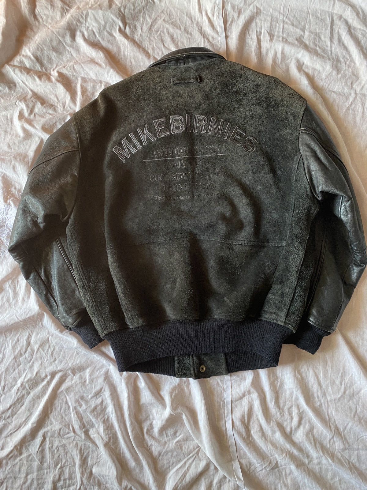 Vintage vintage mike birnies pilot leather jacket Size US L / EU 52-54 / 3 - 2 Thumbnail