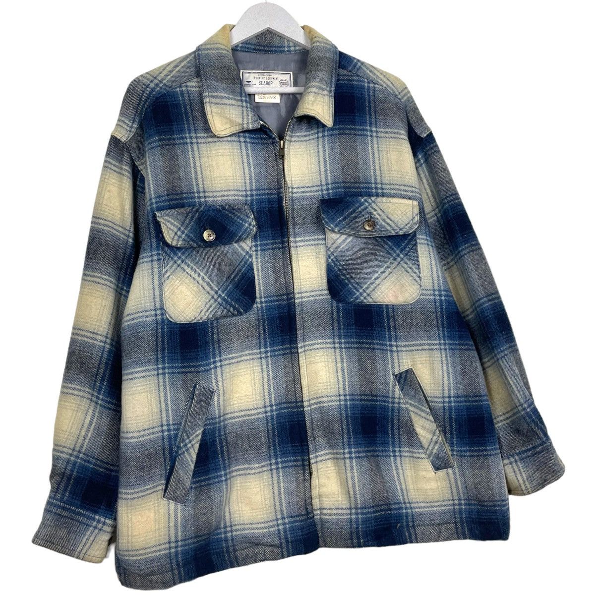 Japanese Brand × Vintage 💥SEAHOP WORKER SHADOW TARTAN WORKER JACKET Size US L / EU 52-54 / 3 - 3 Thumbnail